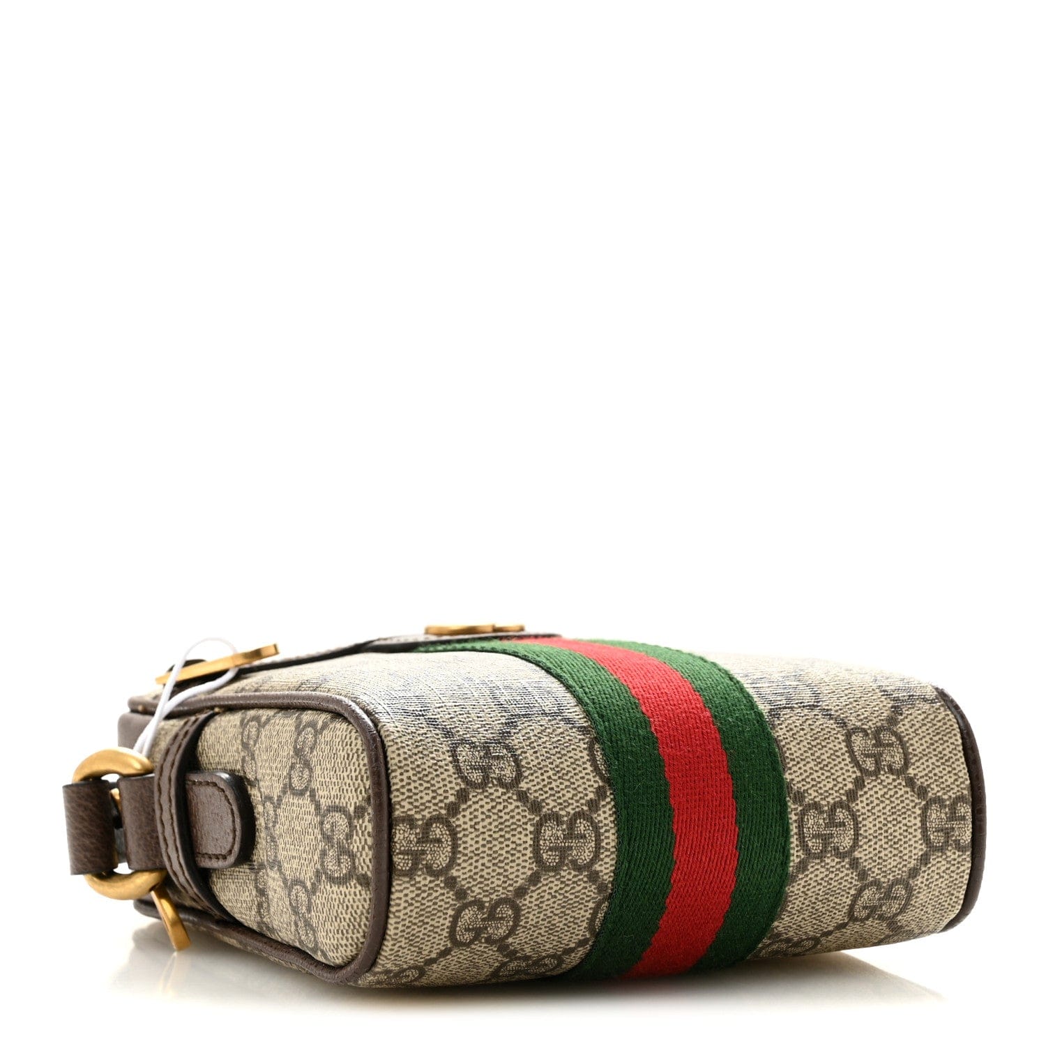 Gucci GG Supreme Monogram Web Mini Ophidia Messenger Brown
