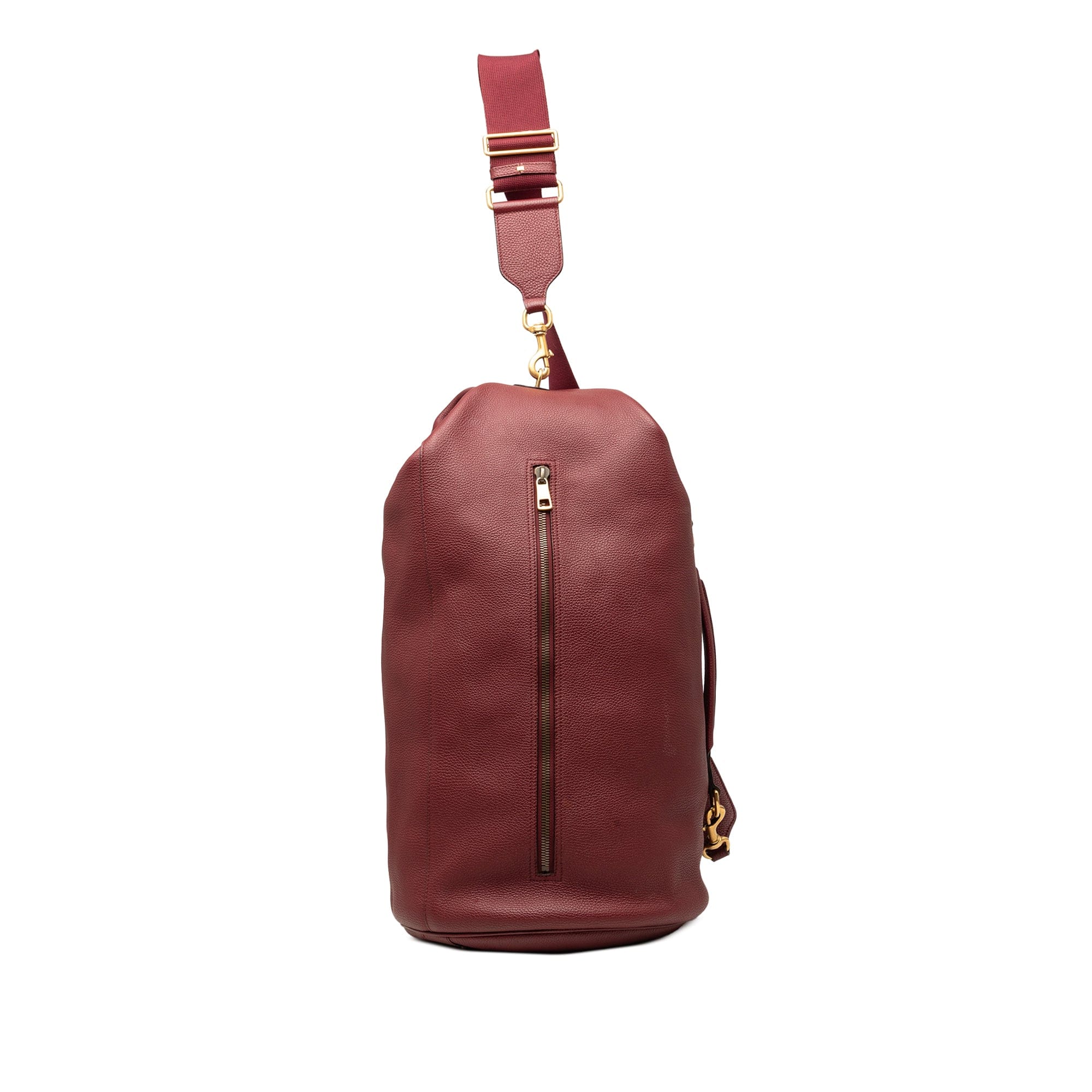 Gucci Grained Leather Vertical Zip Sling Bag