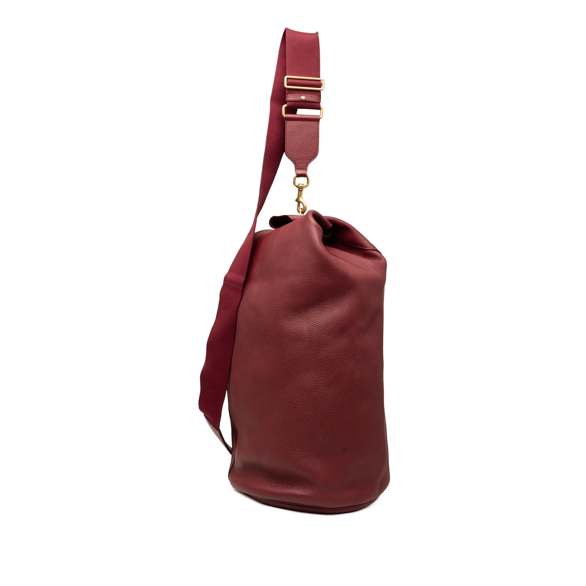 Gucci Grained Leather Vertical Zip Sling Bag