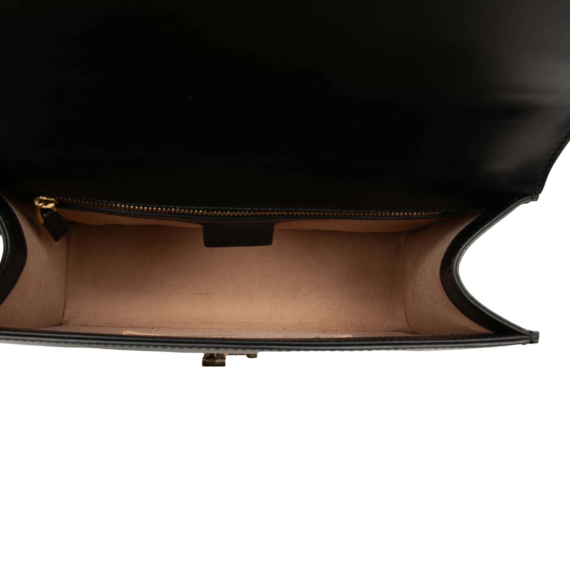 Gucci Small Calfskin Web Sylvie Satchel