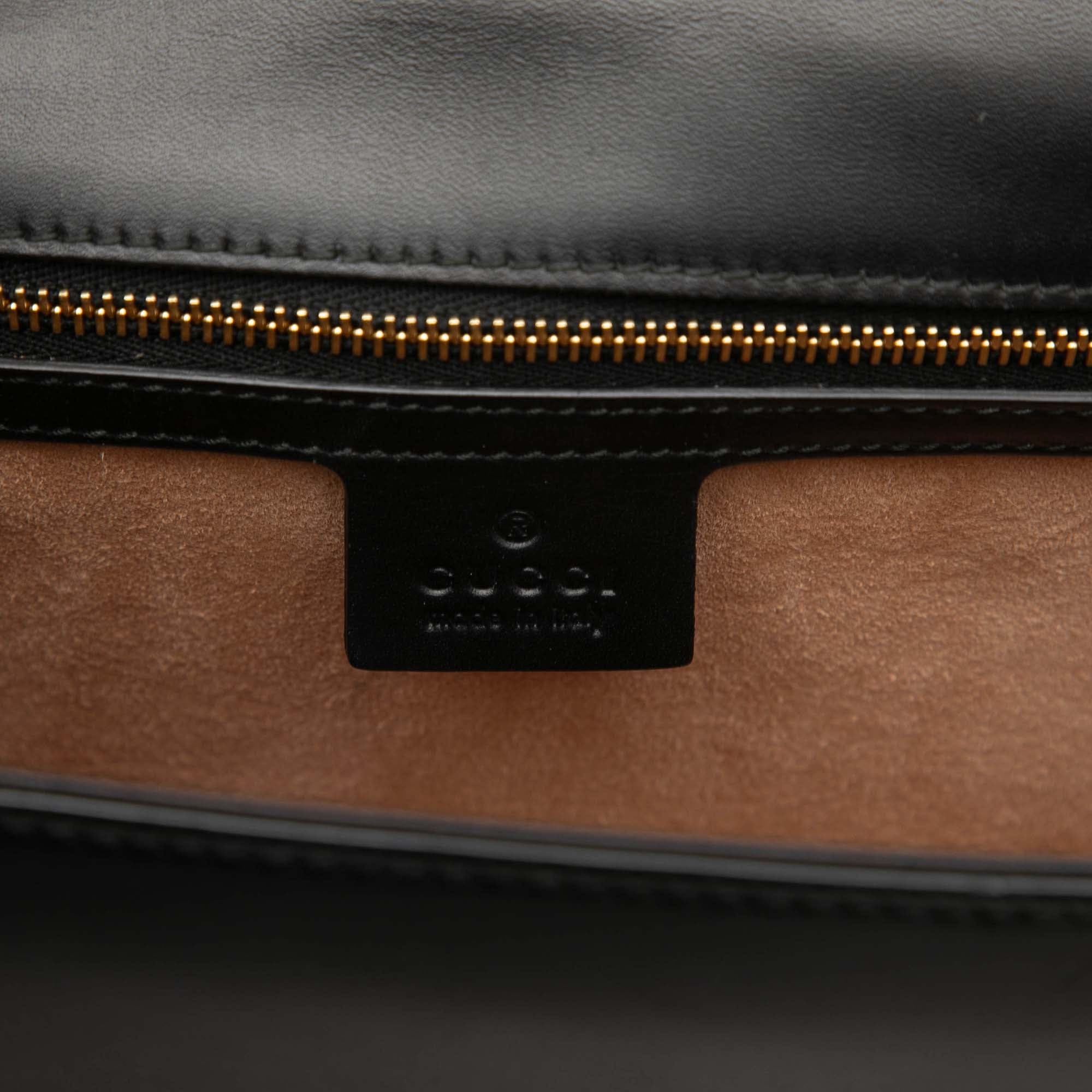 Gucci Small Calfskin Web Sylvie Satchel