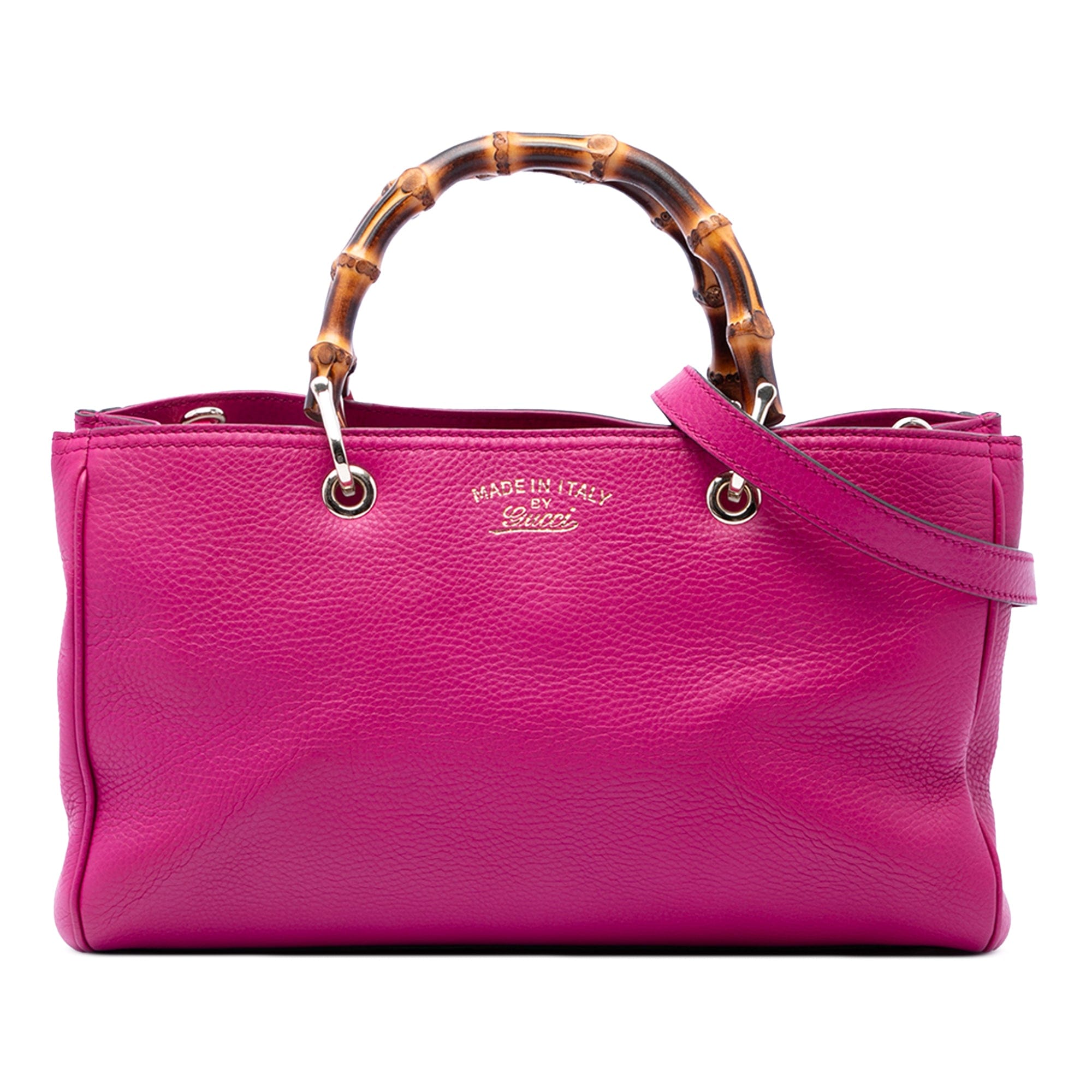 Gucci Medium Calfskin Bamboo Shopper Satchel