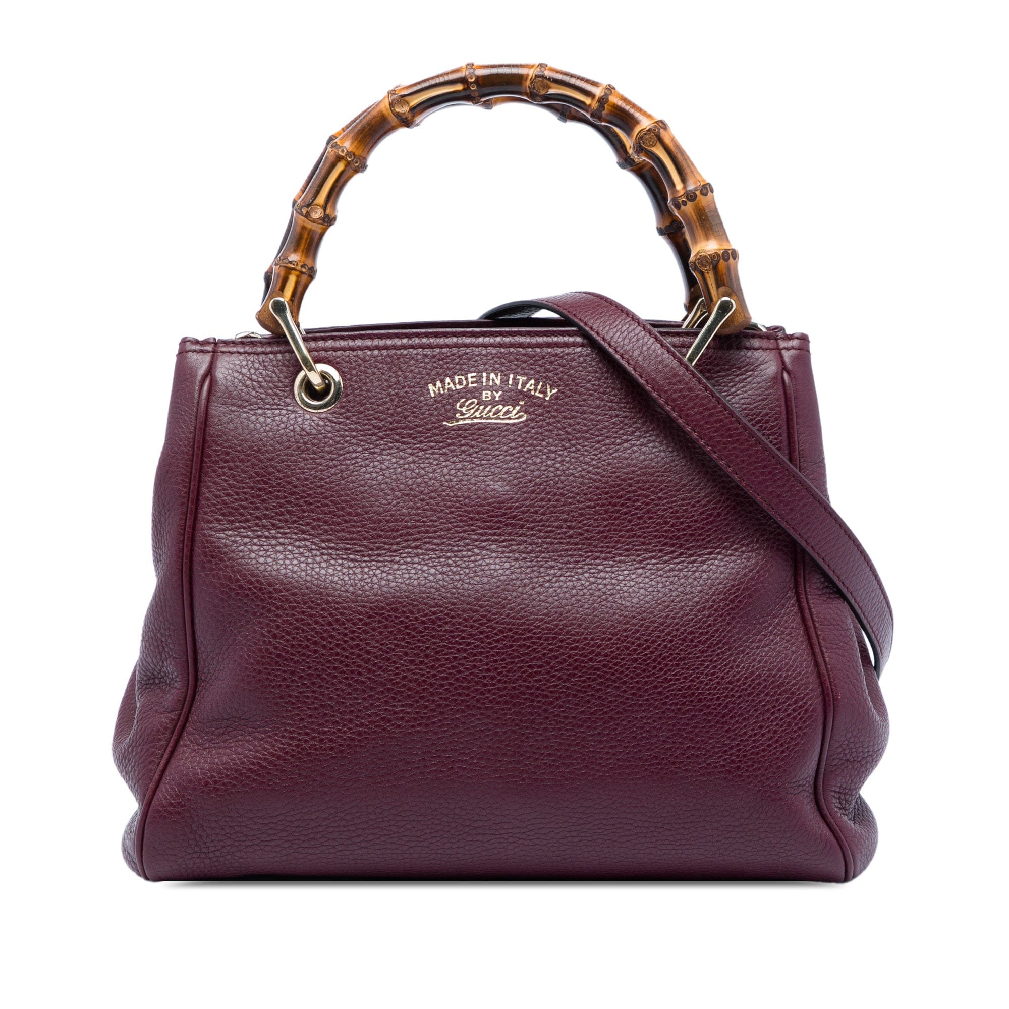 Gucci Small Calfskin Bamboo Shopper Satchel
