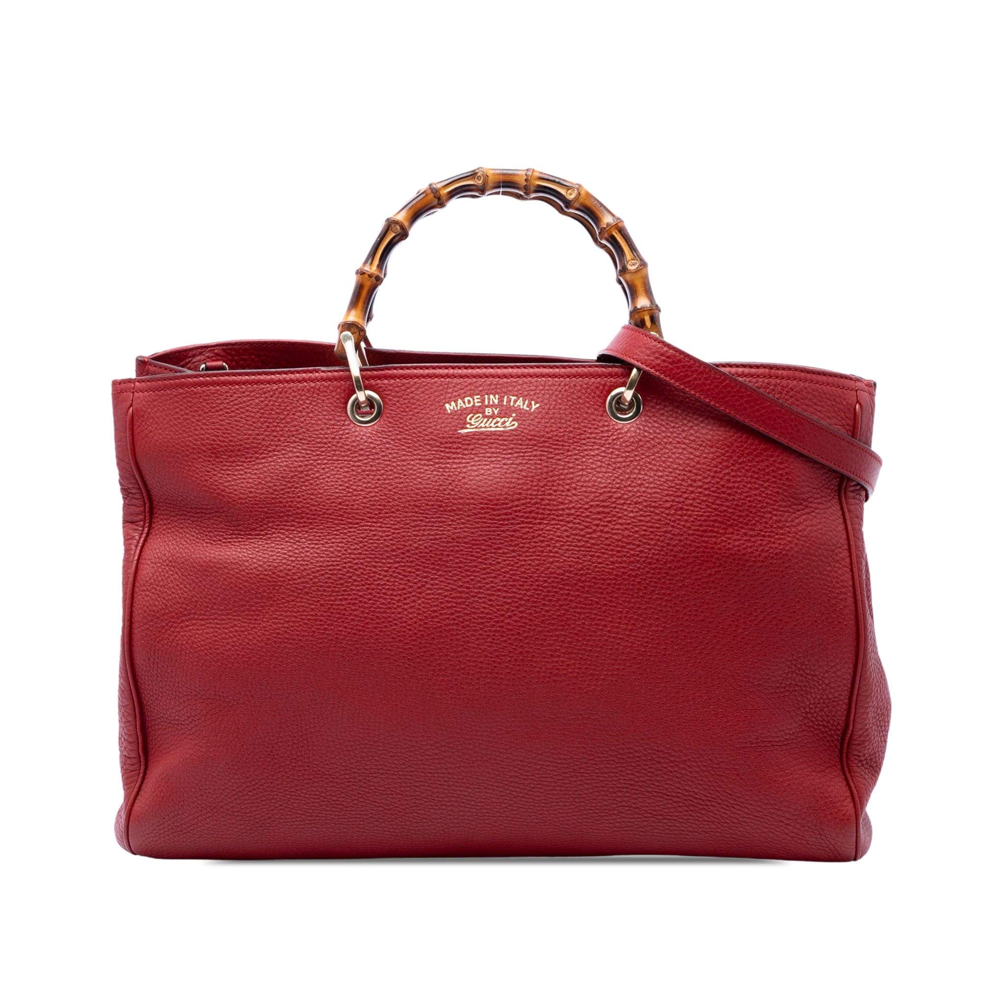Gucci Large Calfskin Bamboo Shopper Satchel