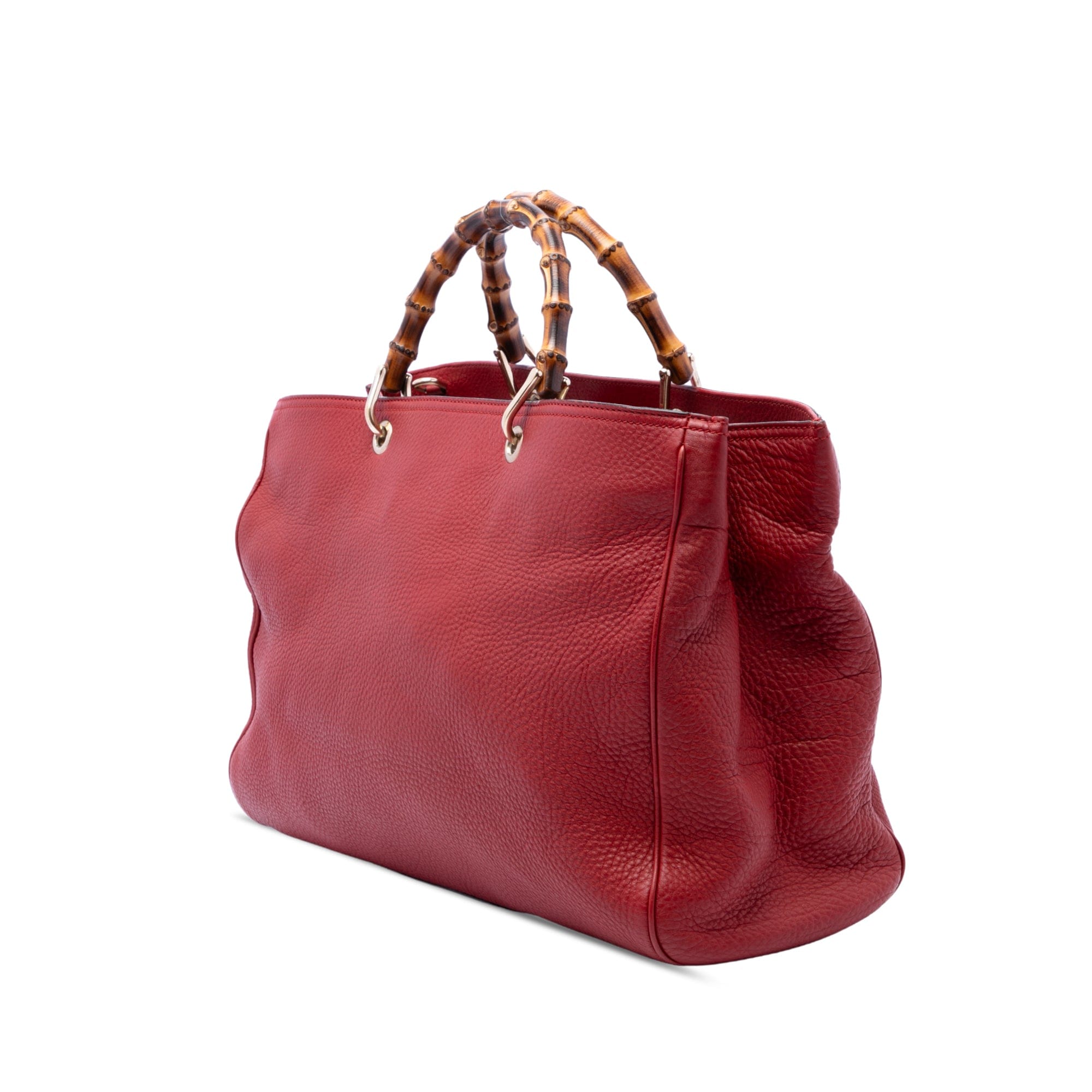 Gucci Large Calfskin Bamboo Shopper Satchel