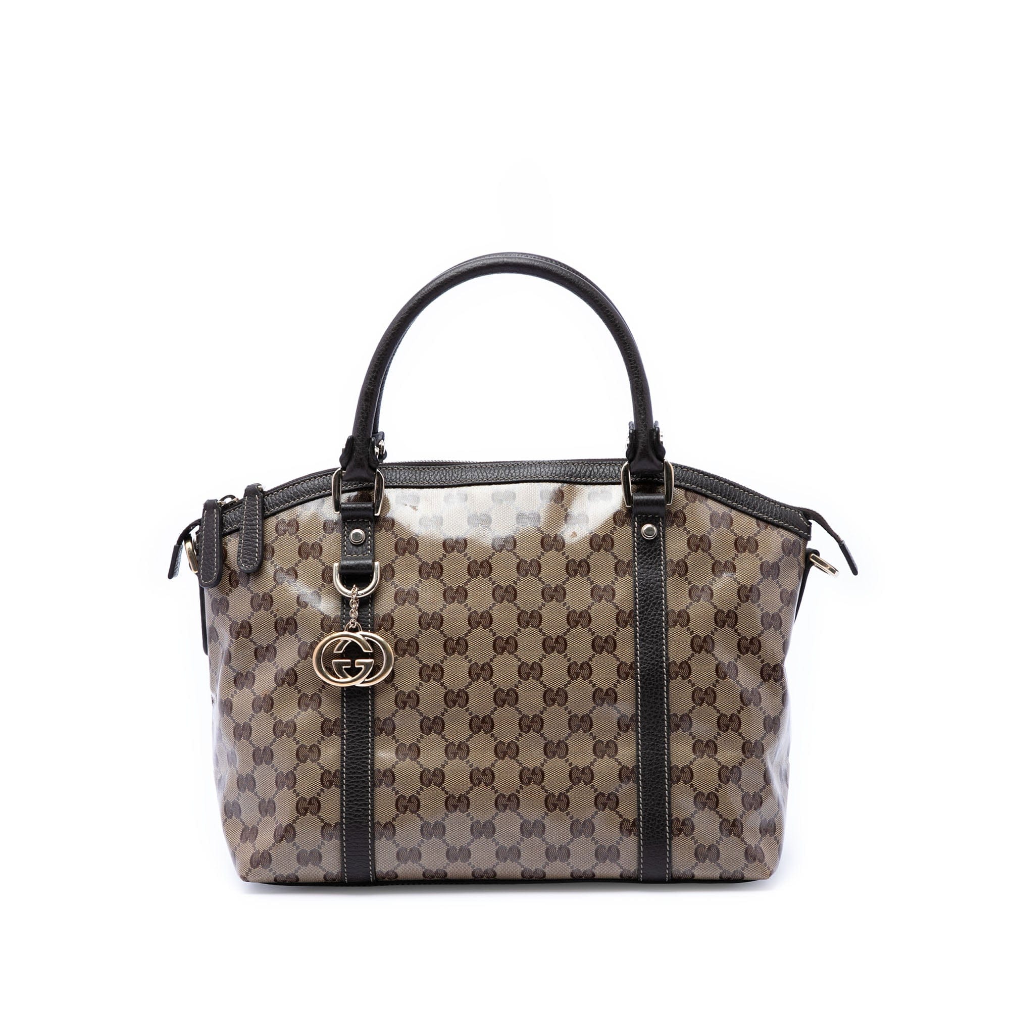 Gucci Medium GG Crystal Charm Dome Satchel