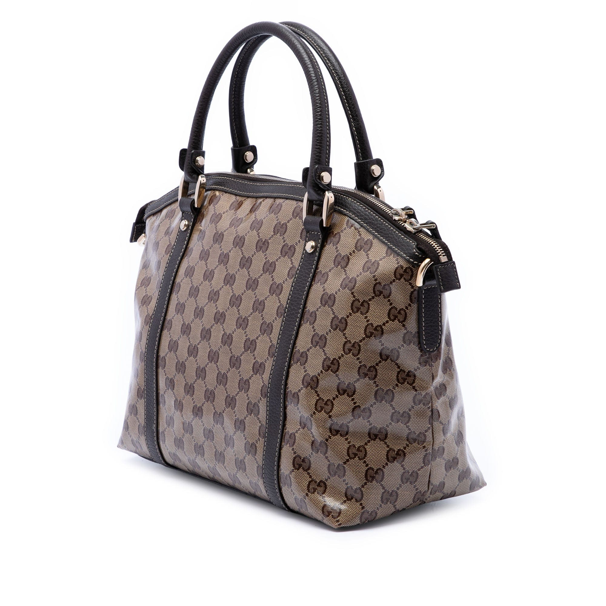 Gucci Medium GG Crystal Charm Dome Satchel