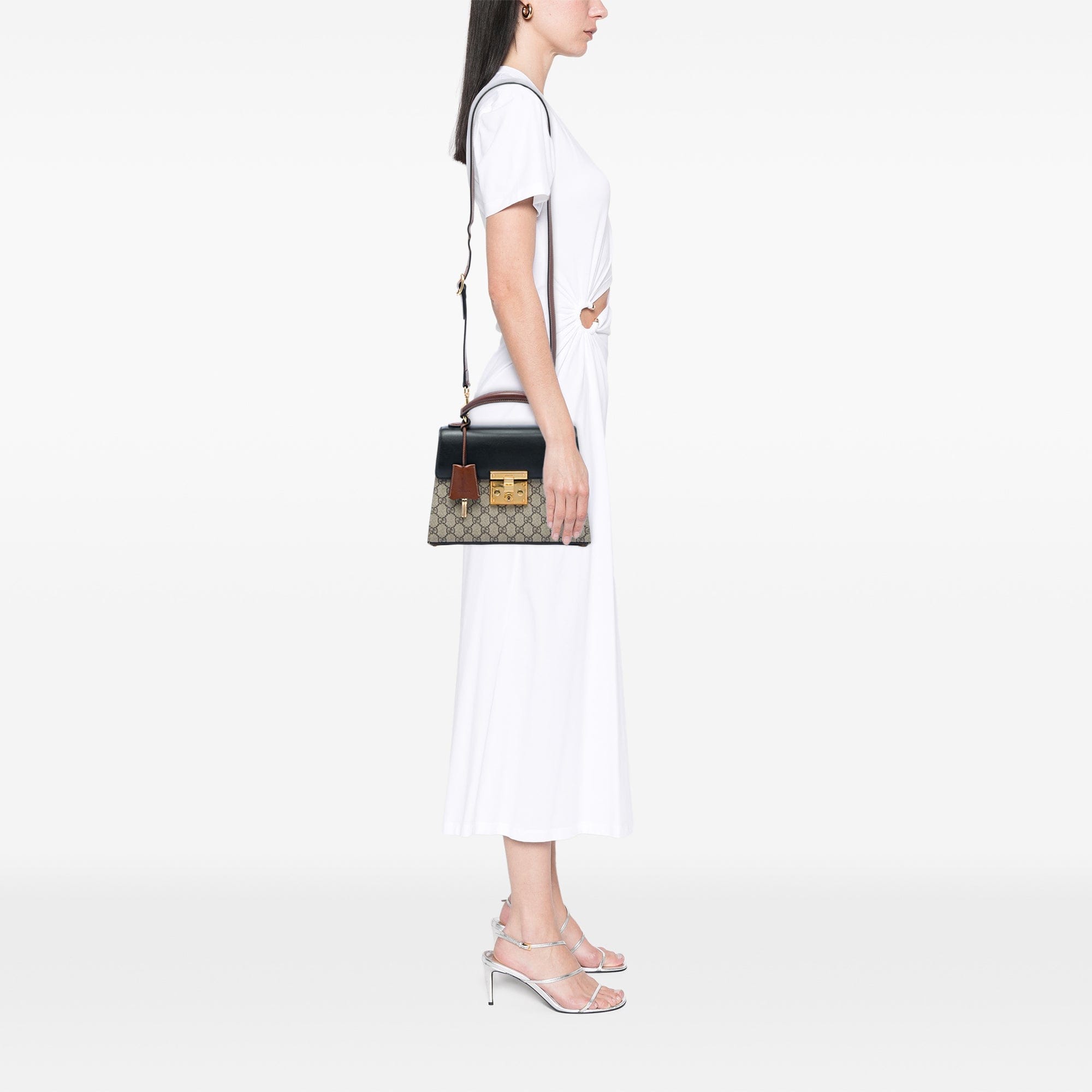 Gucci Small GG Supreme Padlock Satchel