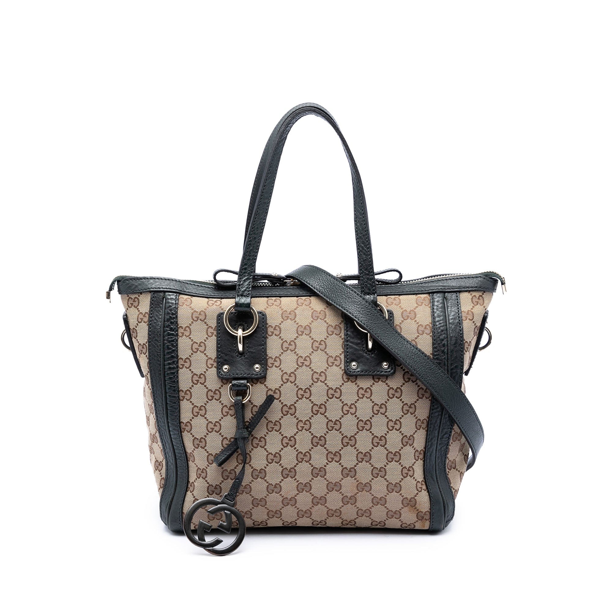 Gucci Medium GG Canvas Charm Satchel