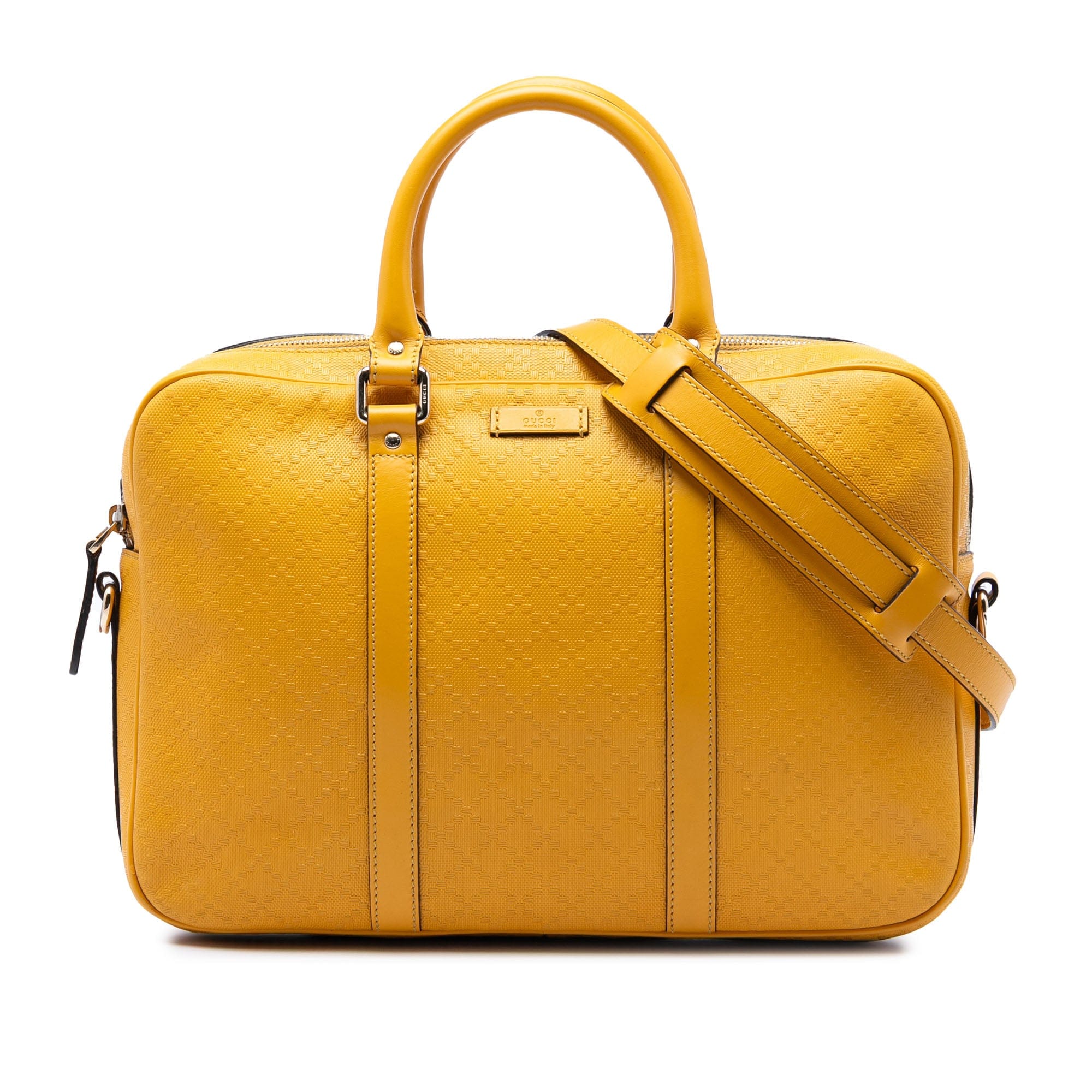 Gucci Medium Diamante Bright Leather Business Bag