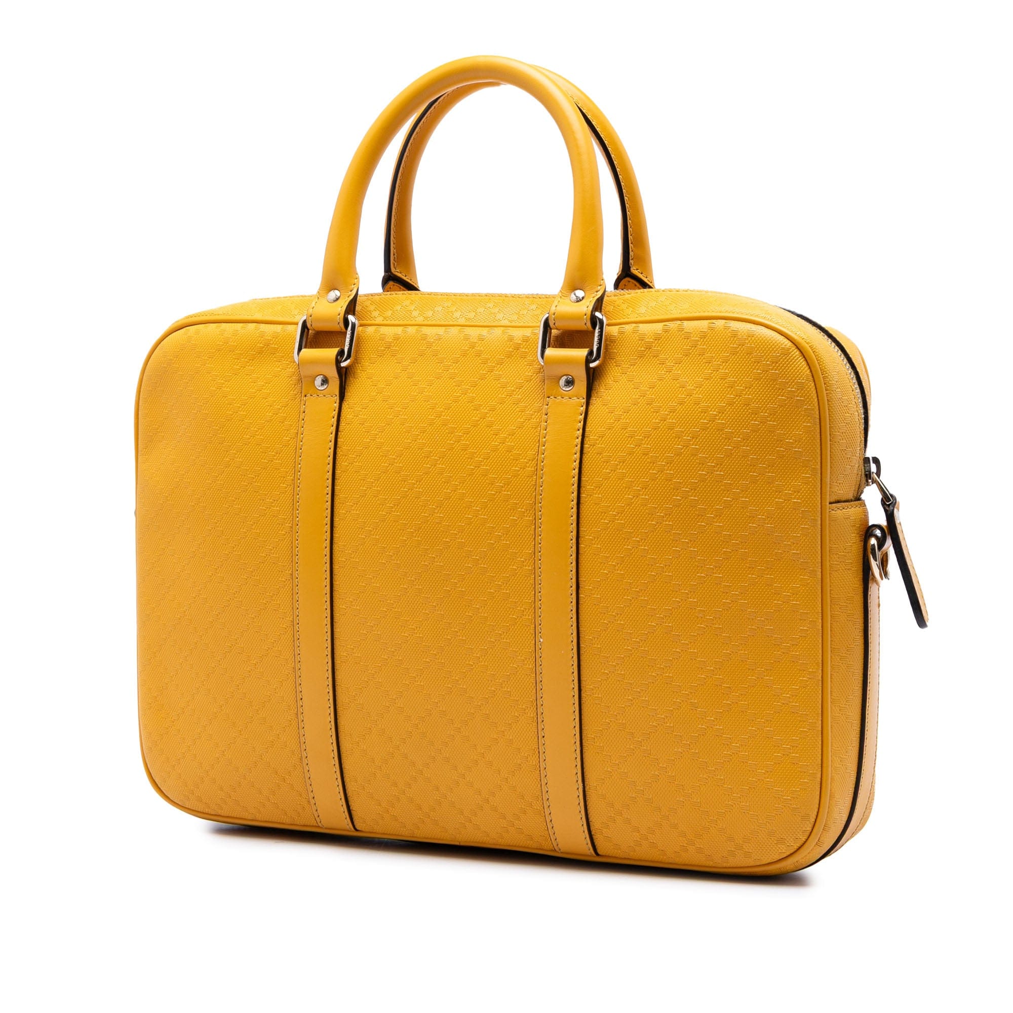 Gucci Medium Diamante Bright Leather Business Bag