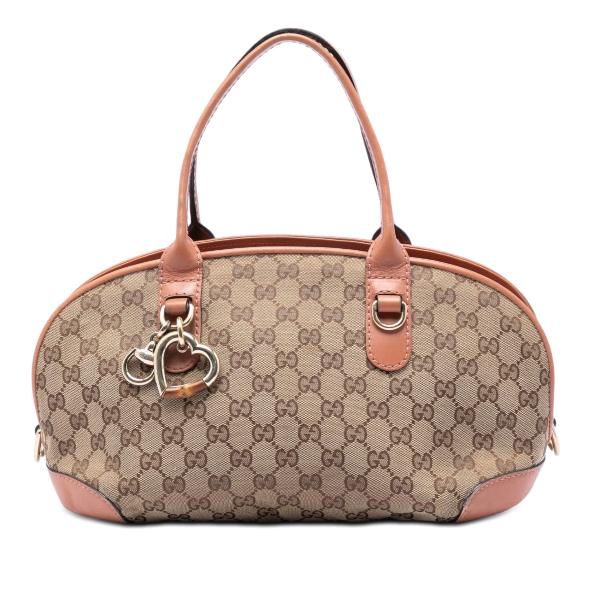 Gucci GG Canvas Heart Bit Satchel