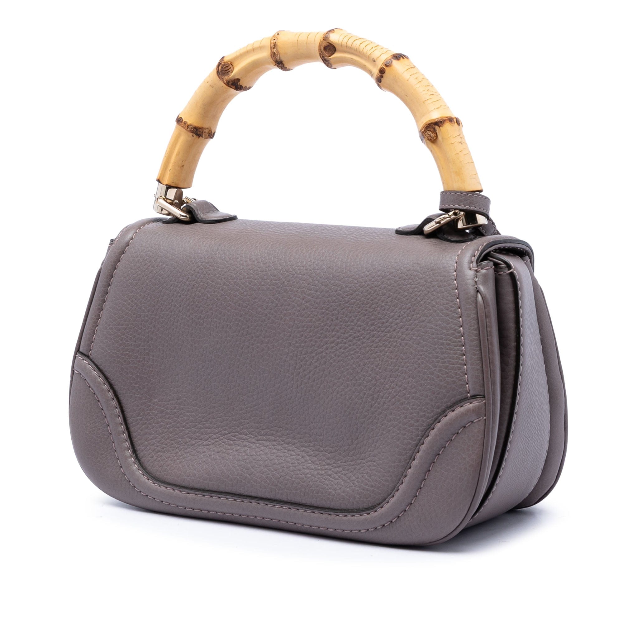 Gucci Medium Leather New Bamboo Satchel
