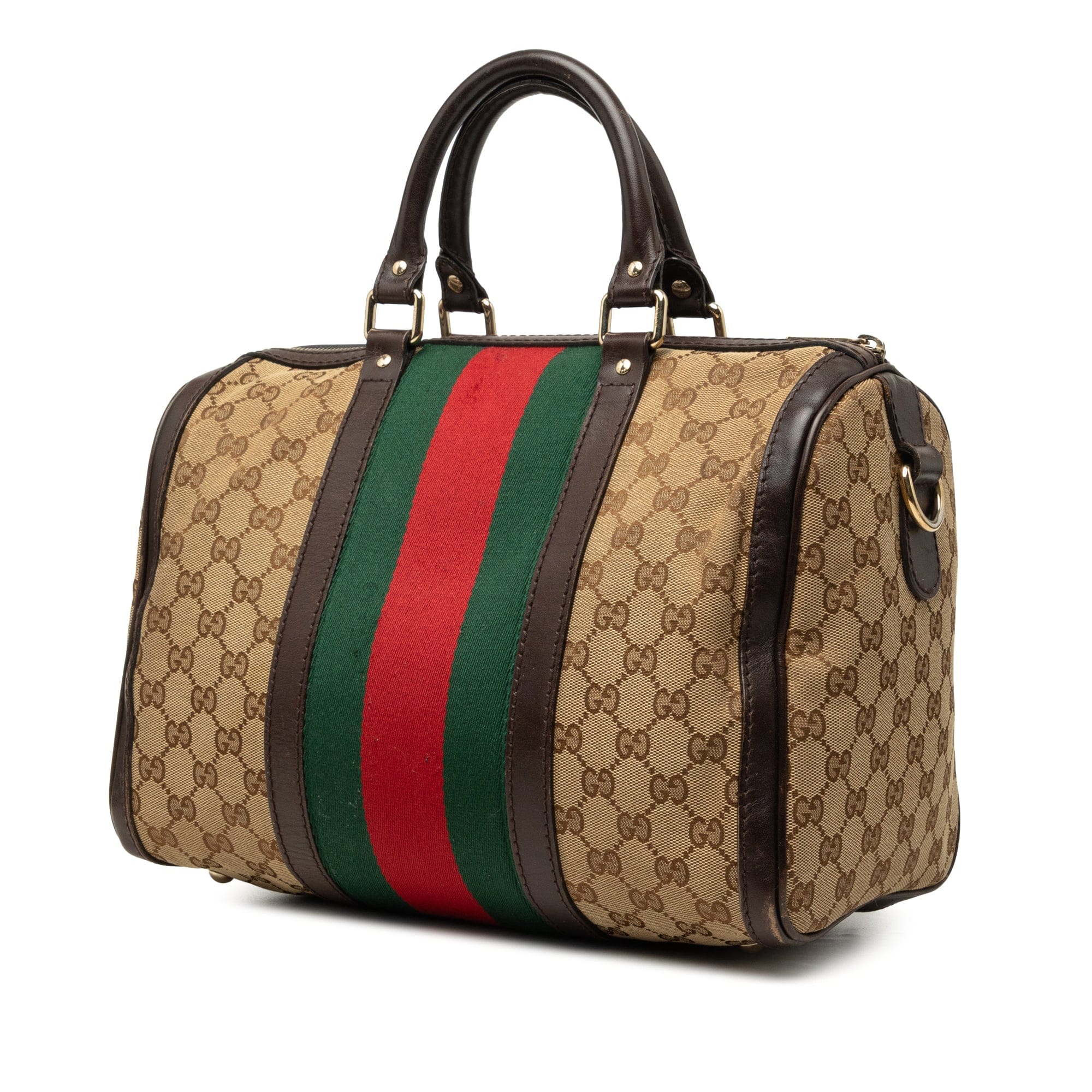Gucci Medium GG Canvas Web Joy Boston Bag