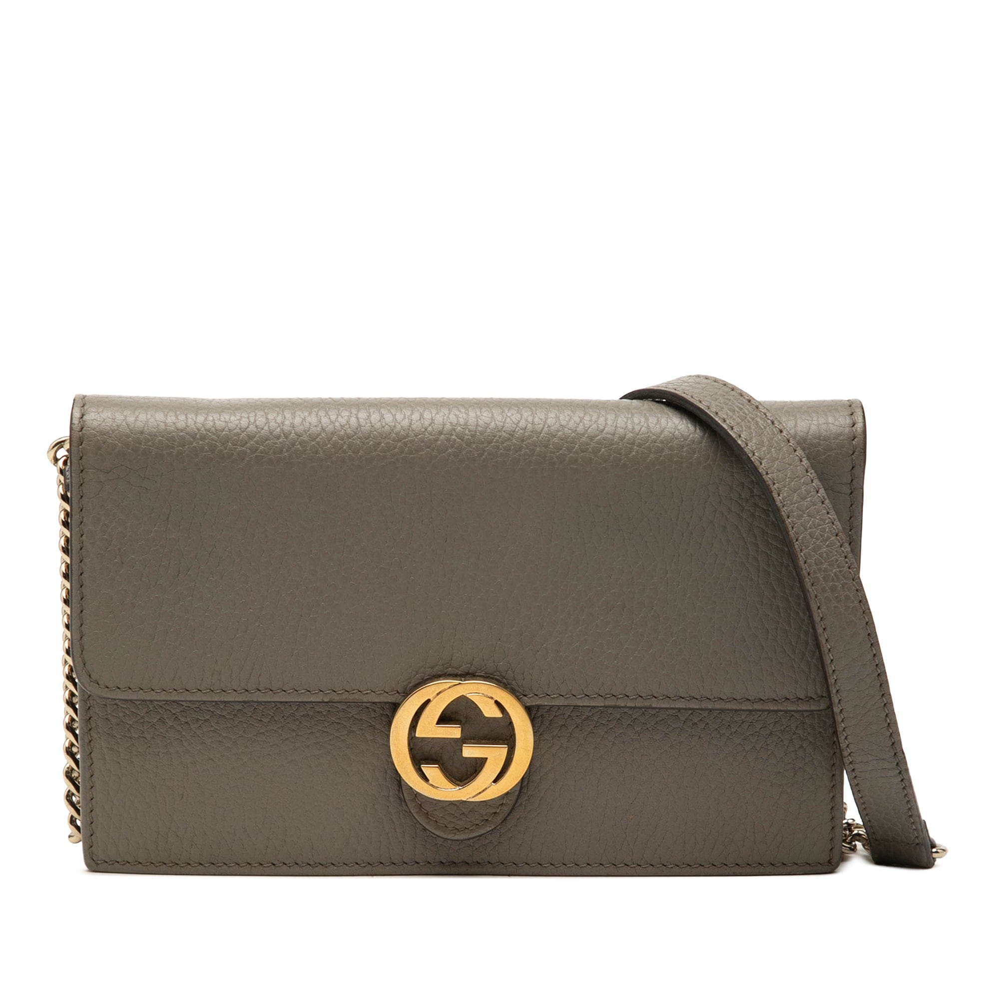 Gucci Dollar Calfskin Interlocking G Wallet on Chain