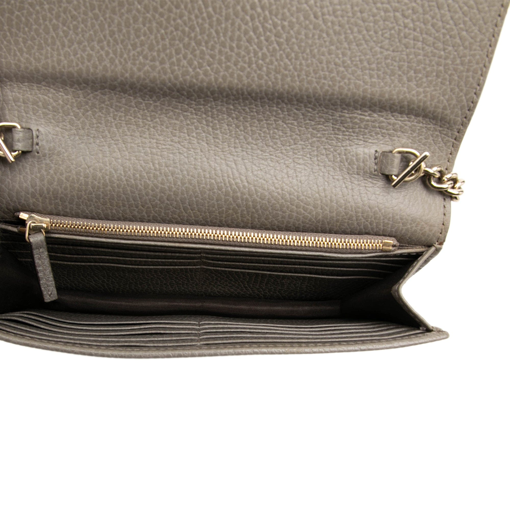 Gucci Dollar Calfskin Interlocking G Wallet on Chain
