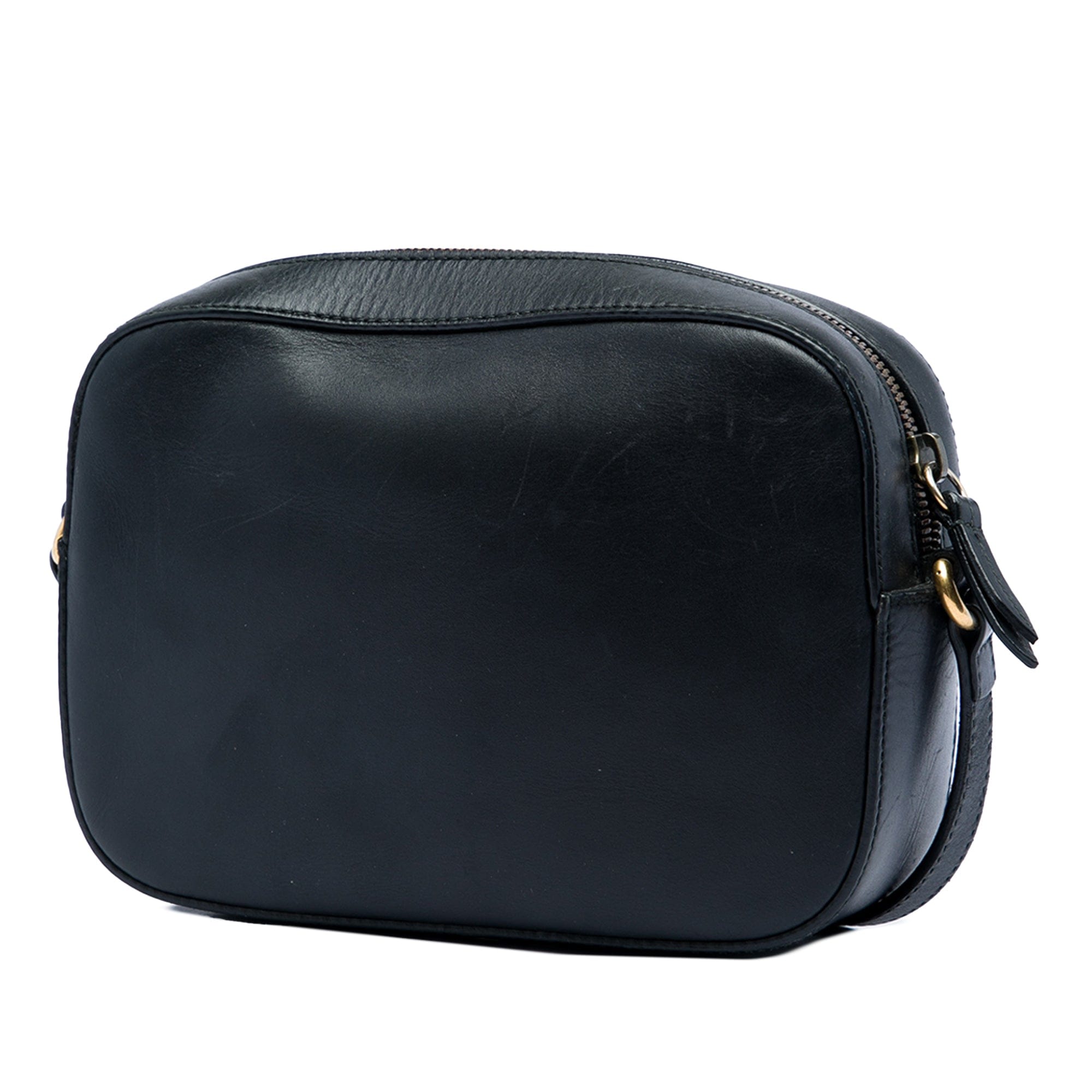 Gucci Calfskin Web Webby Bee Camera Bag