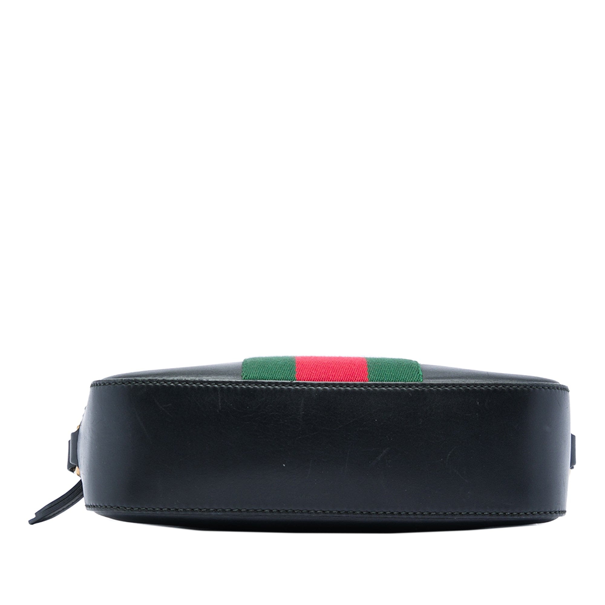Gucci Calfskin Web Webby Bee Camera Bag