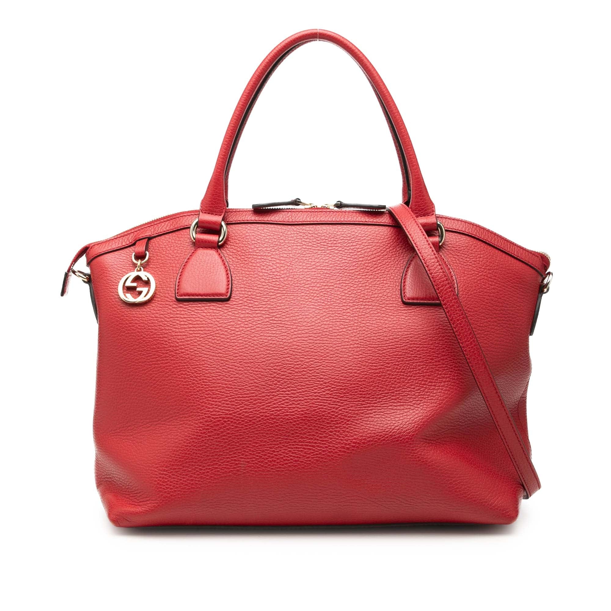 Gucci Large Dollar Calfskin GG Charm Dome Satchel