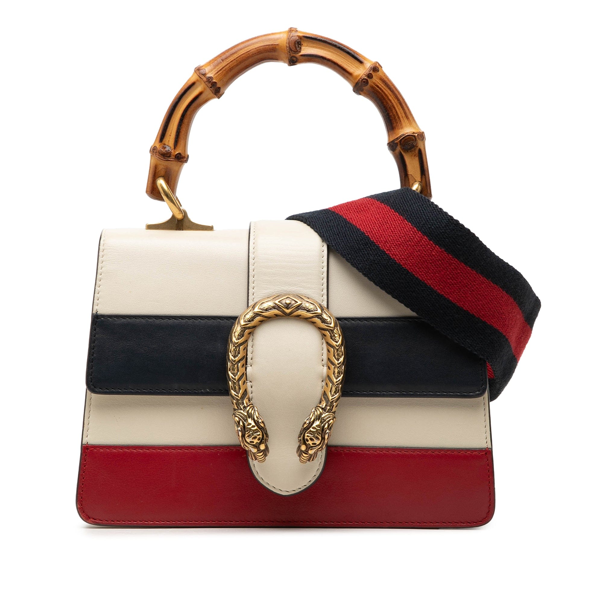 Gucci Mini Calfskin Bamboo Dionysus Web Satchel