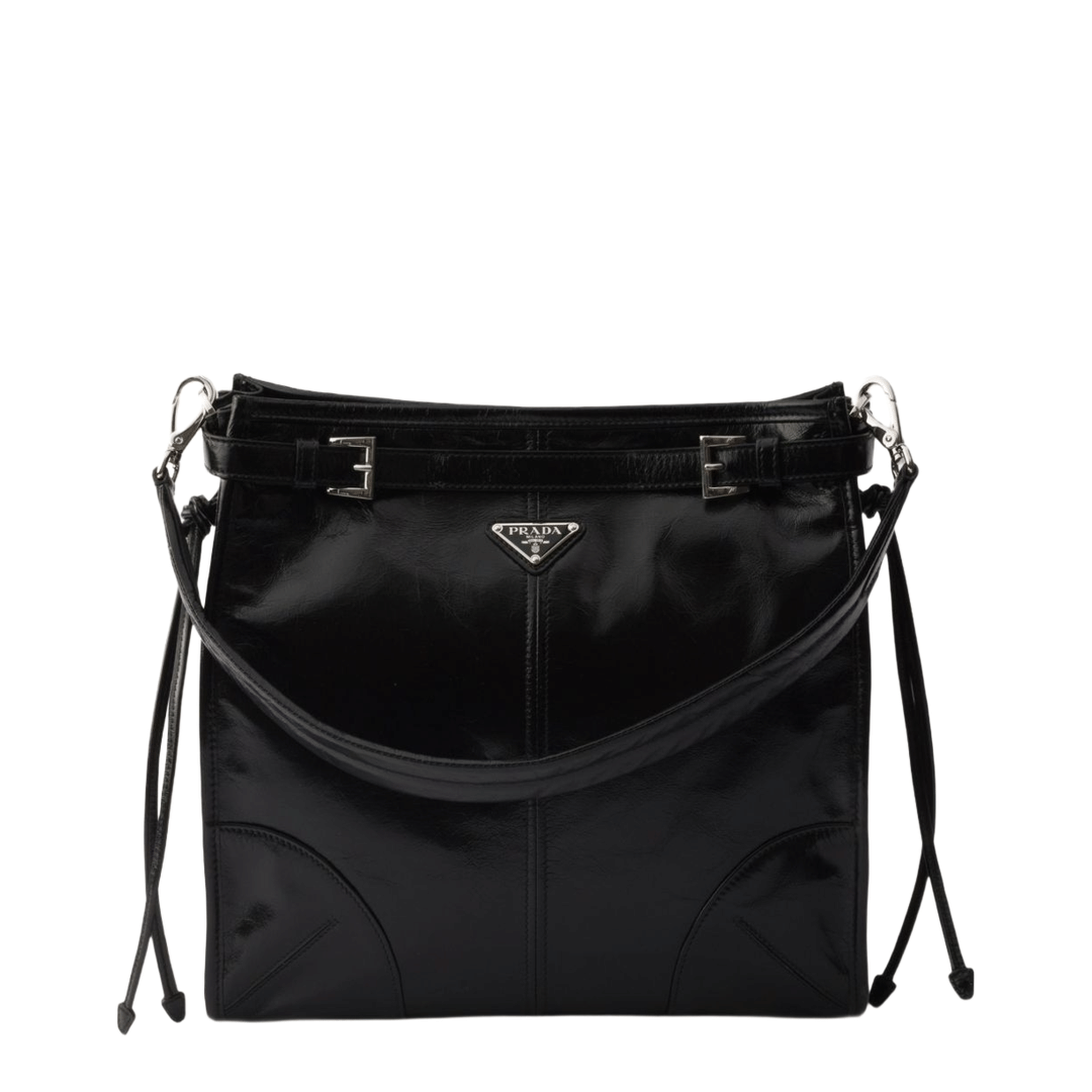 Prada Calfskin Crossbody Bag - Black