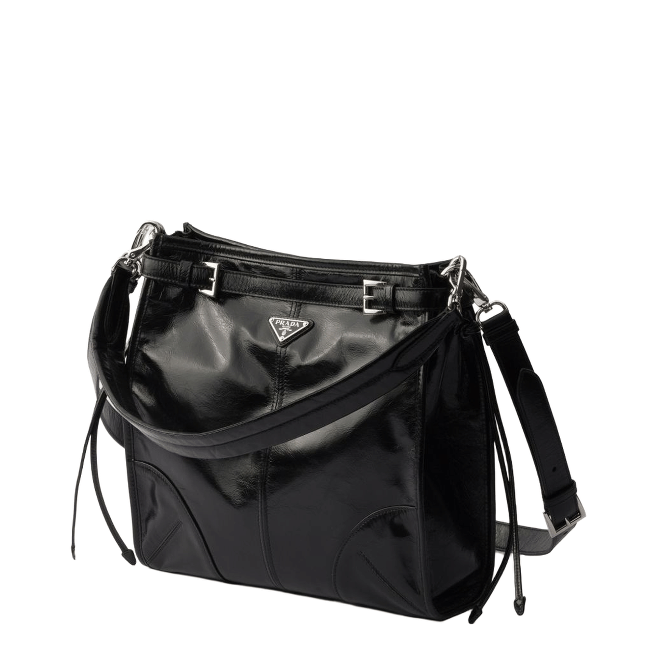 Prada Calfskin Crossbody Bag - Black