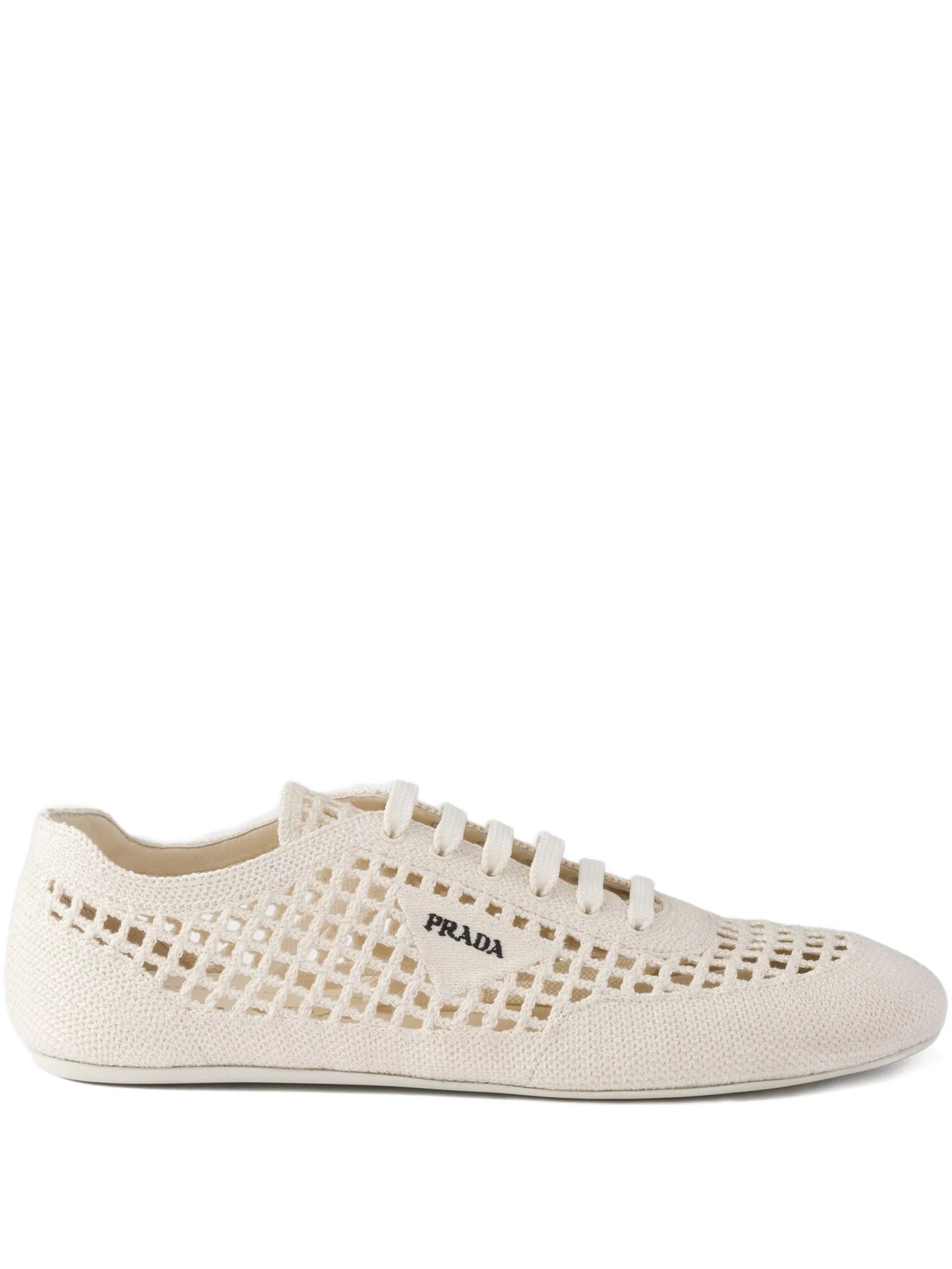 Prada Collapse crochet laced sneakers