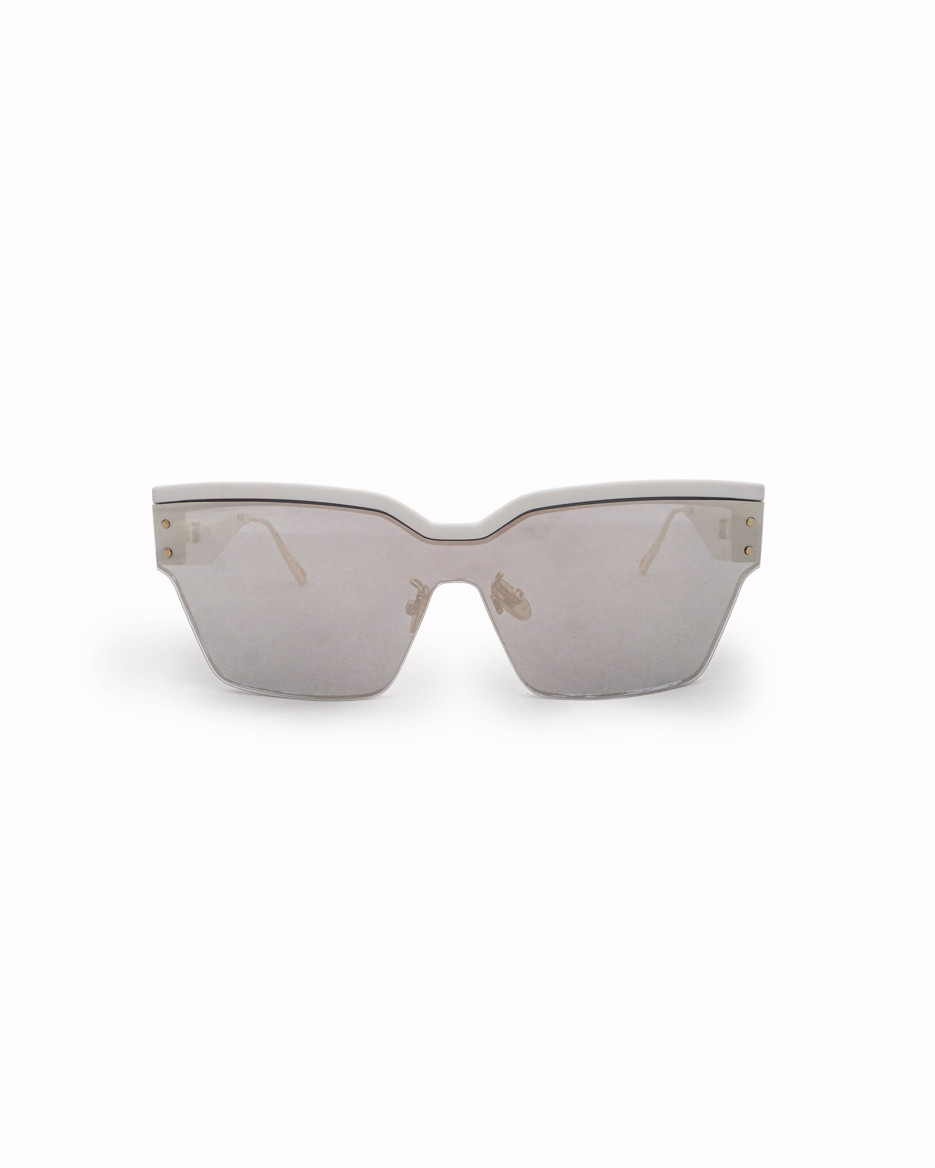 Dior Christian Dior Club White Mirrored Shield Sunglasses
