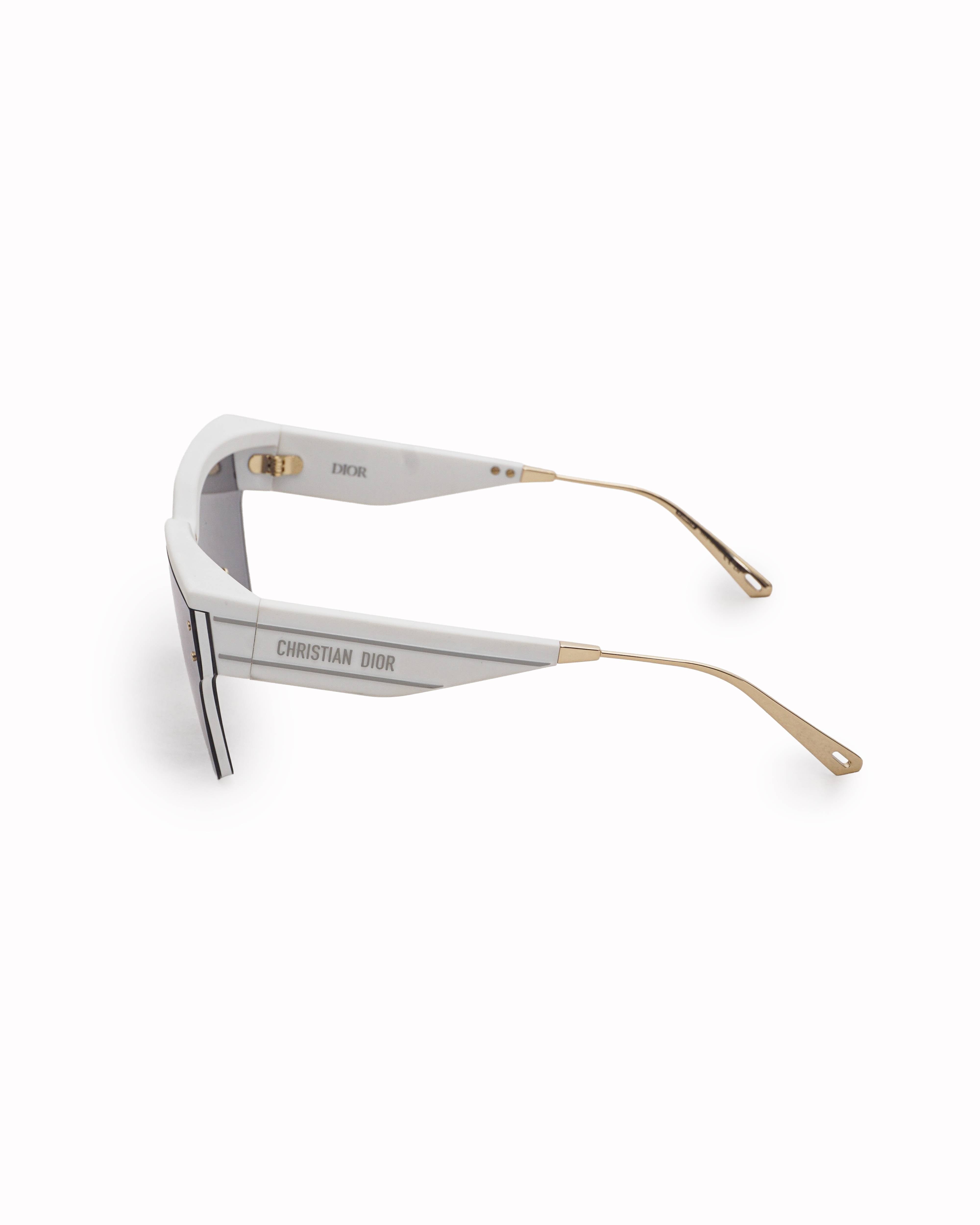 Dior Christian Dior Club White Mirrored Shield Sunglasses