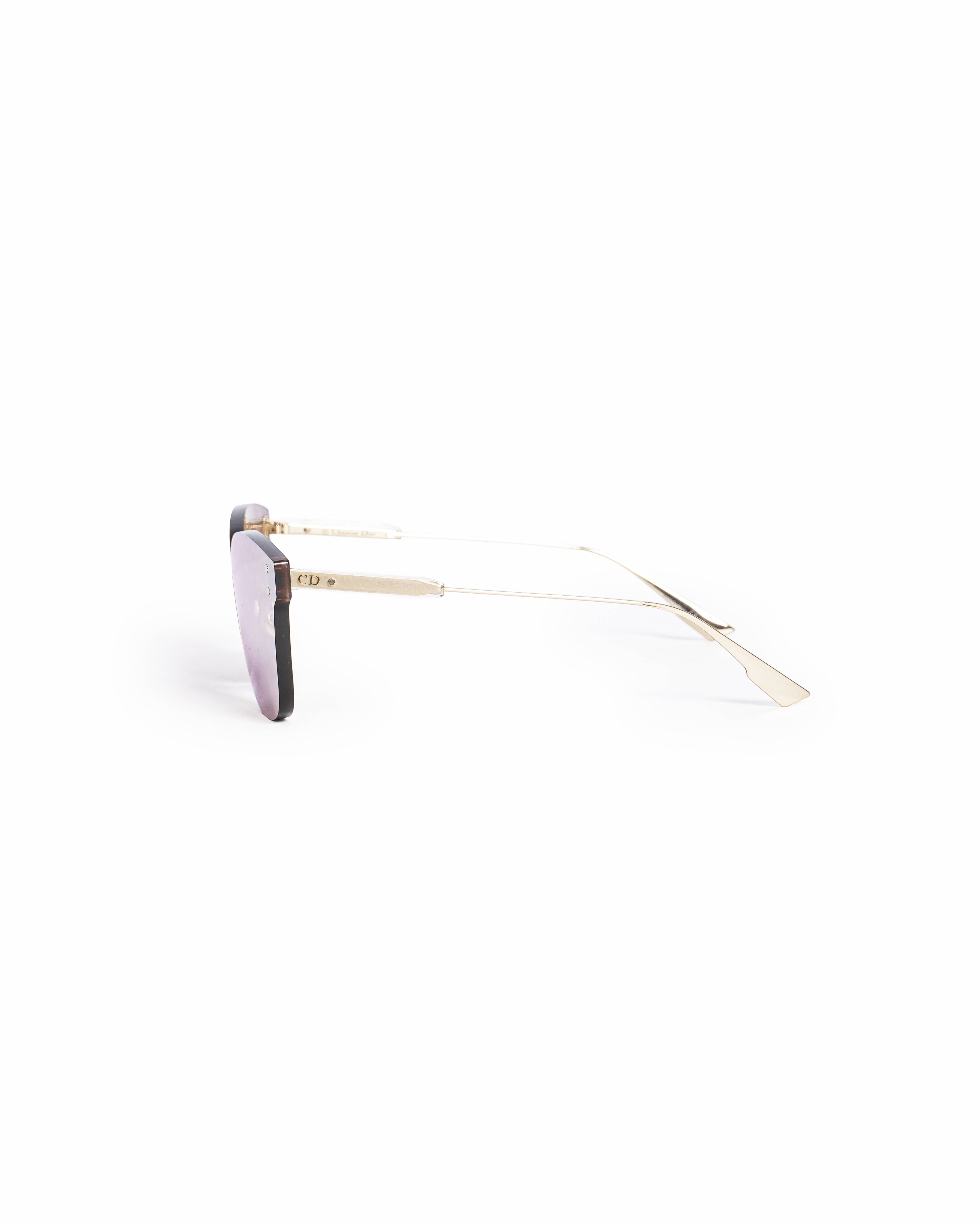 Dior Christian Dior DiorQuake2 Gold Shield Sunglasses