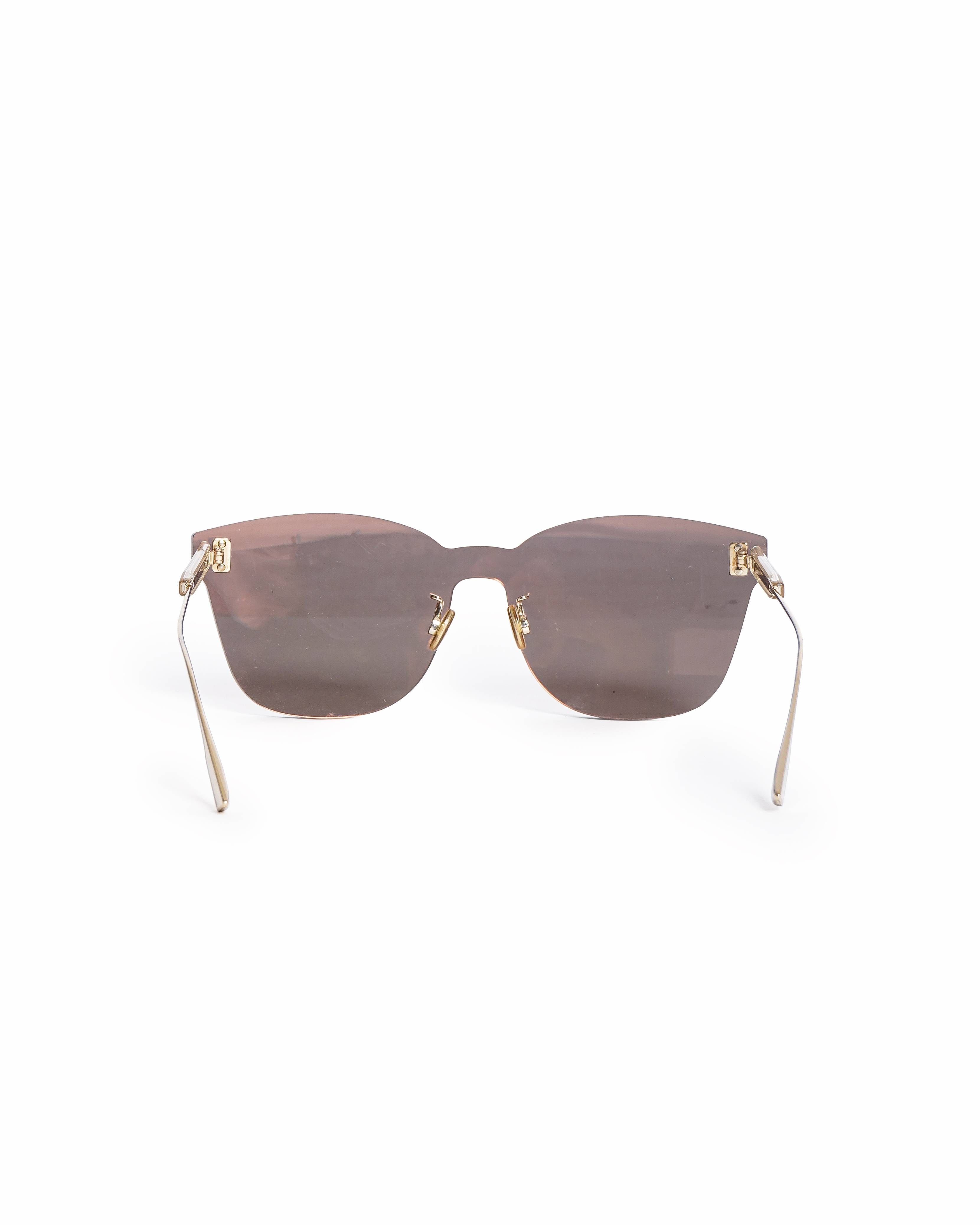 Dior Christian Dior DiorQuake2 Gold Shield Sunglasses