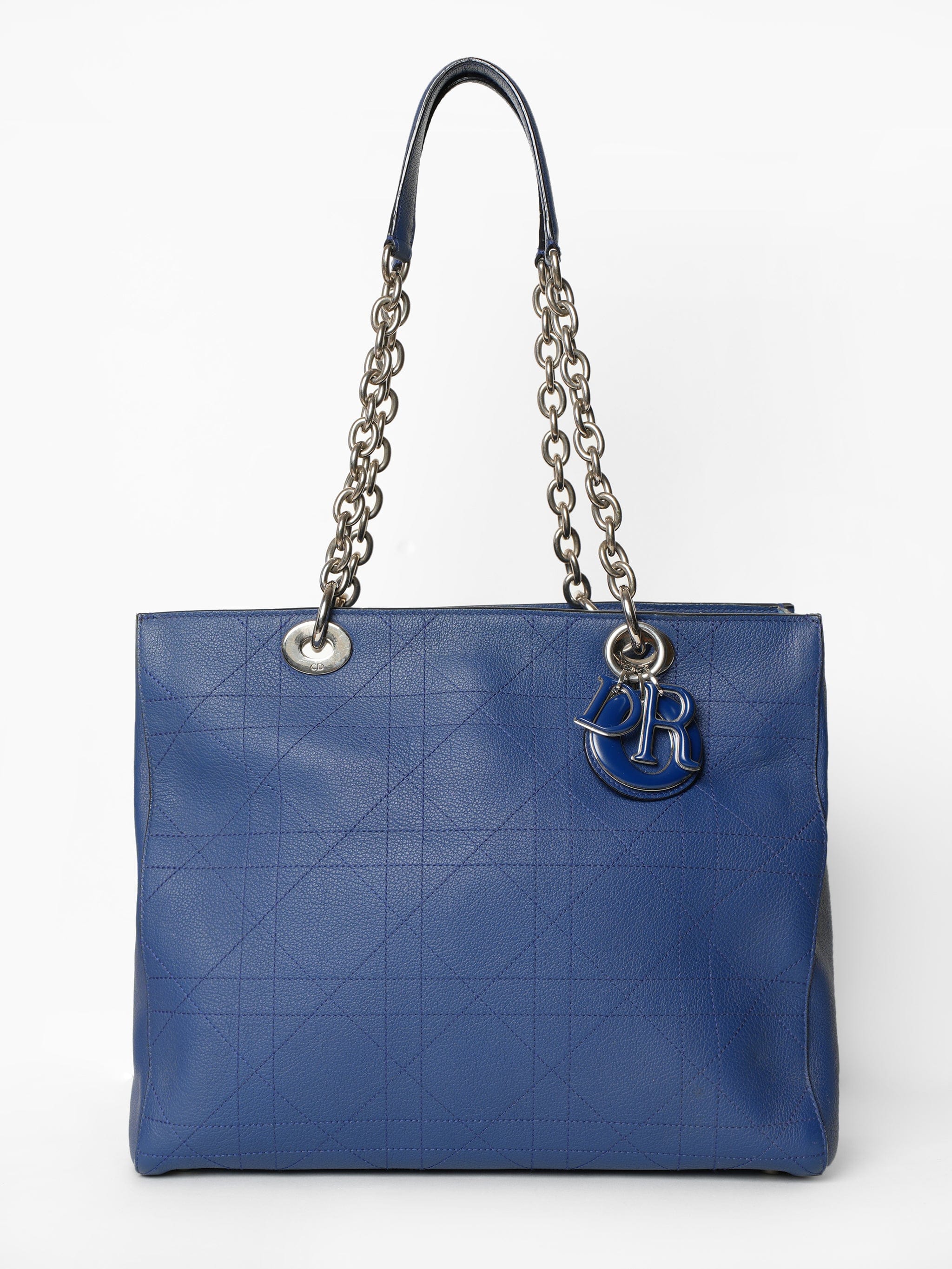 Dior Christian Dior Blue Leather Shoulder Bag