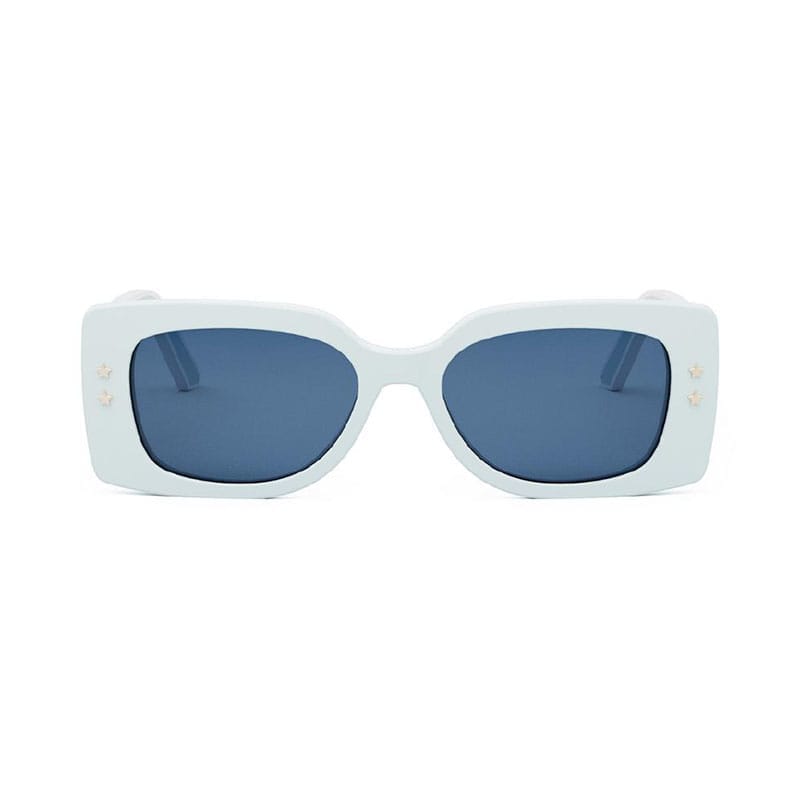 Dior Sunglasses Rectangle Full Rim, Shiny Blue/white Frame And Blue Lens Diorpacifics1U80B0