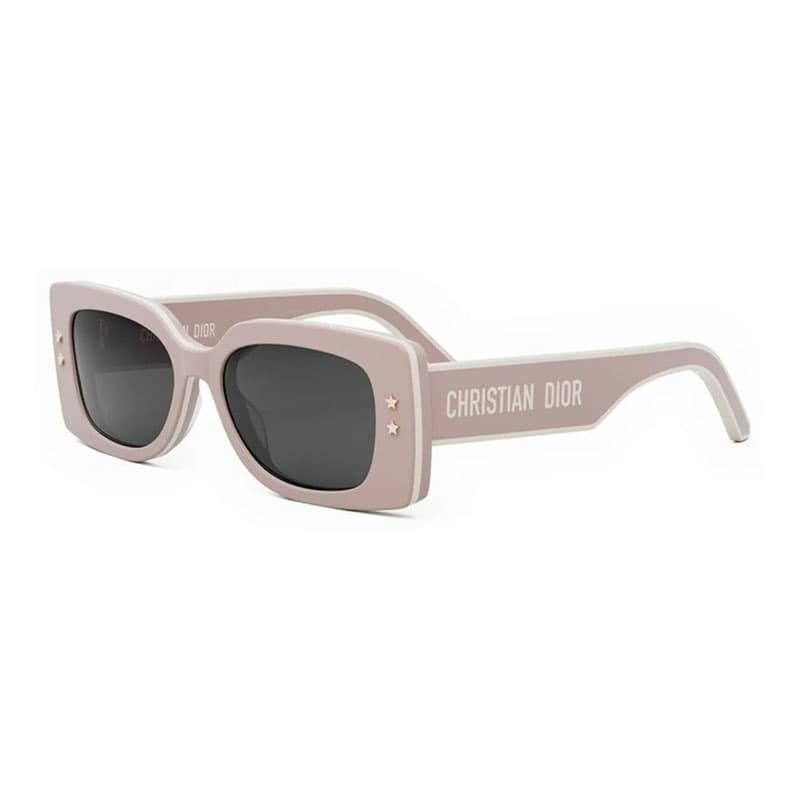 Dior Sunglasses Rectangle Full Rim, Shiny Blue/white Frame And Blue Lens Diorpacifics1U80B0