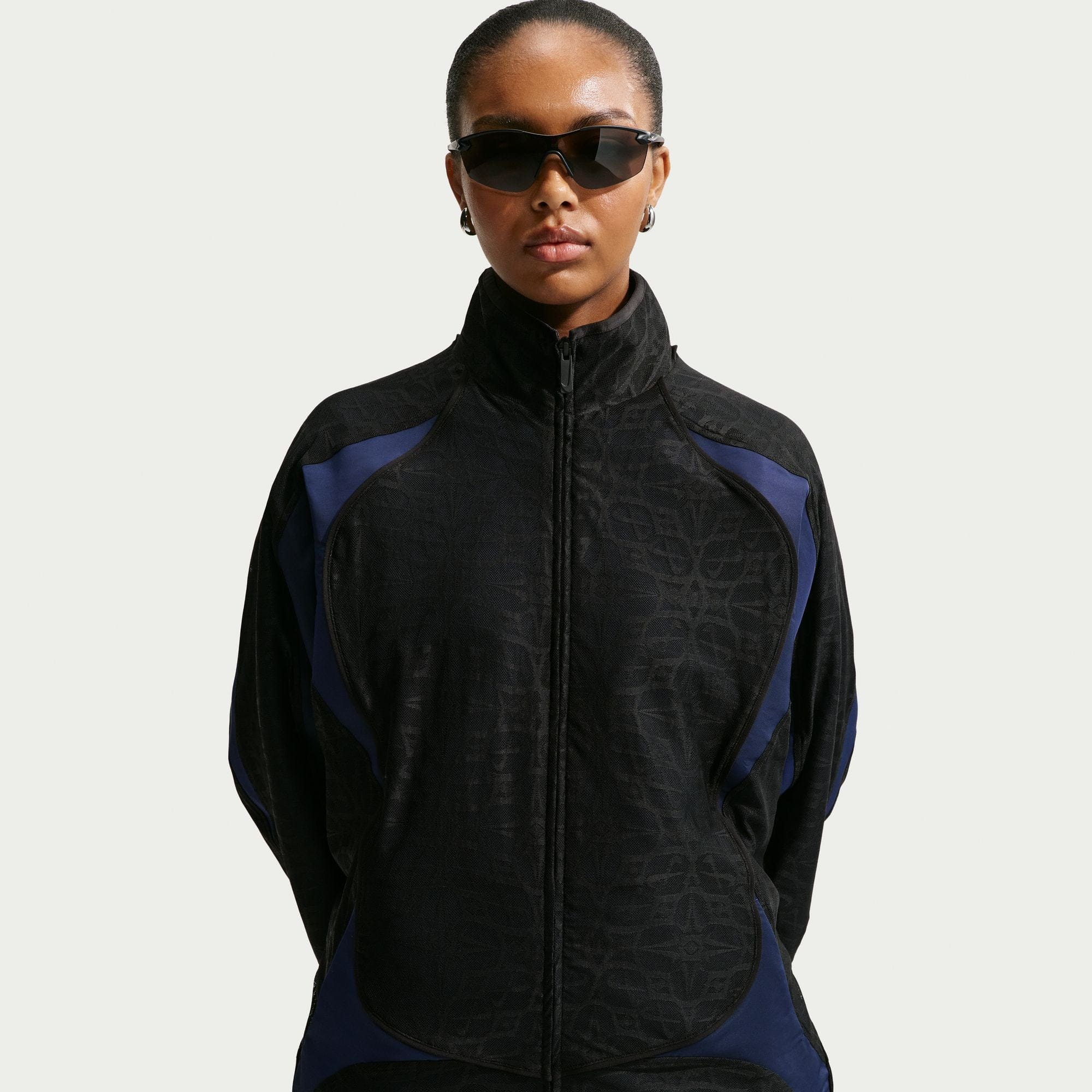 Nike Womens Nike Oversized Lace Track Jacket Black