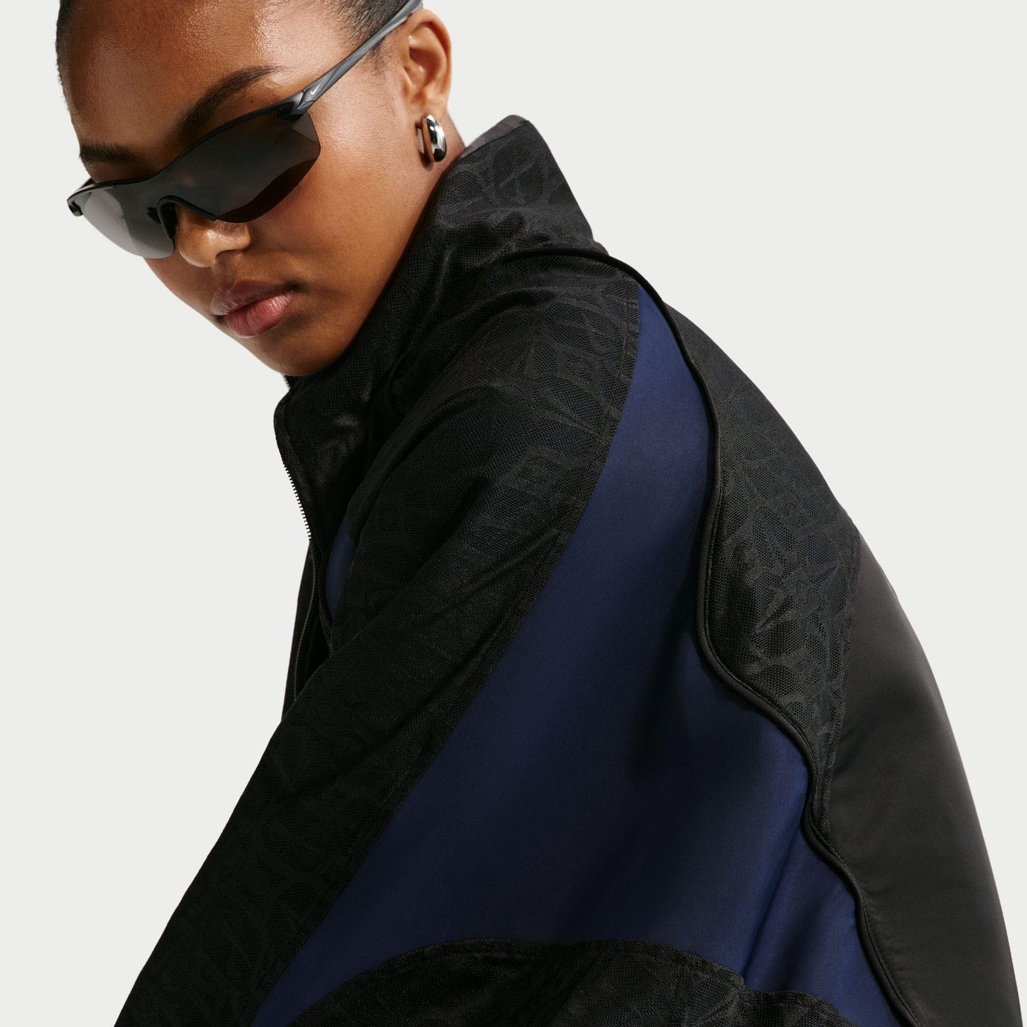 Nike Womens Nike Oversized Lace Track Jacket Black