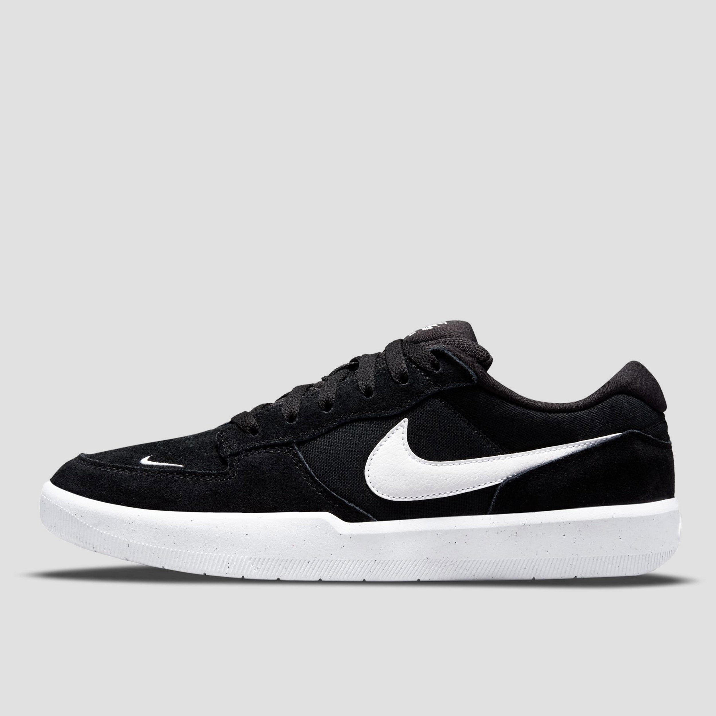 Nike SB Force 58 Skate Shoes Black White Black