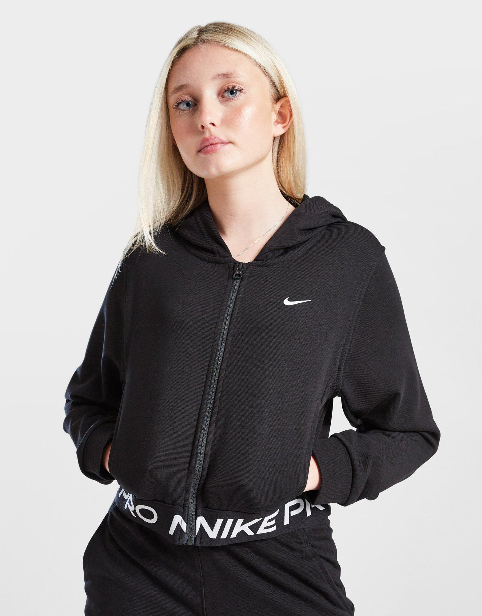 Nike Pro Crop Full Zip Hoodie Junior's