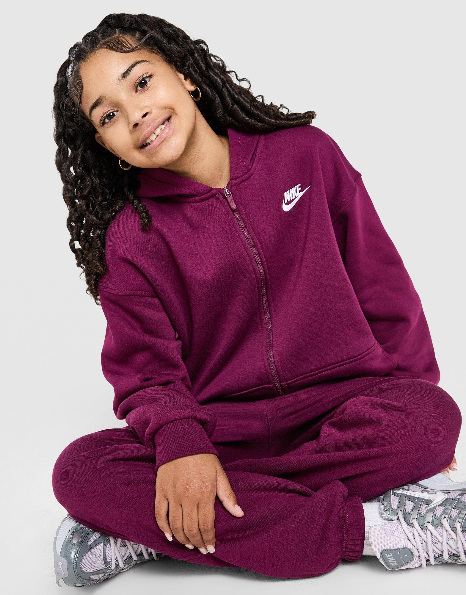 Nike Girls' Club Fleece Full Zip Hoodie Junior