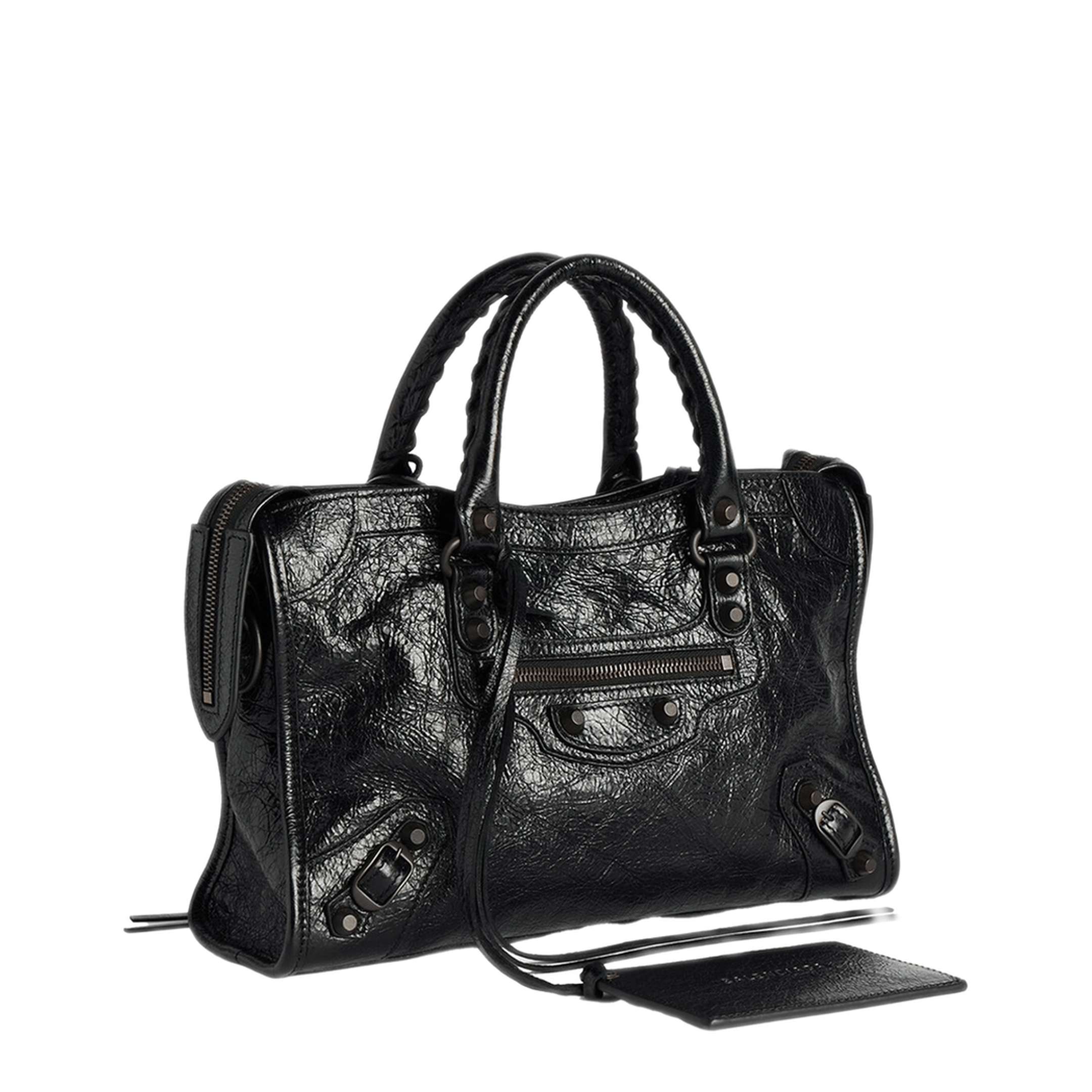 Balenciaga Le City Small Arena Lambskin Crossbody - Black