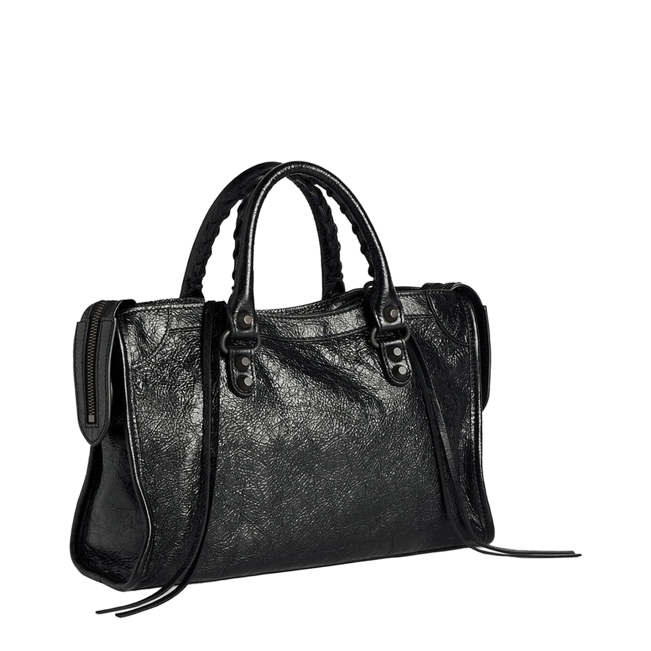 Balenciaga Le City Small Arena Lambskin Crossbody - Black