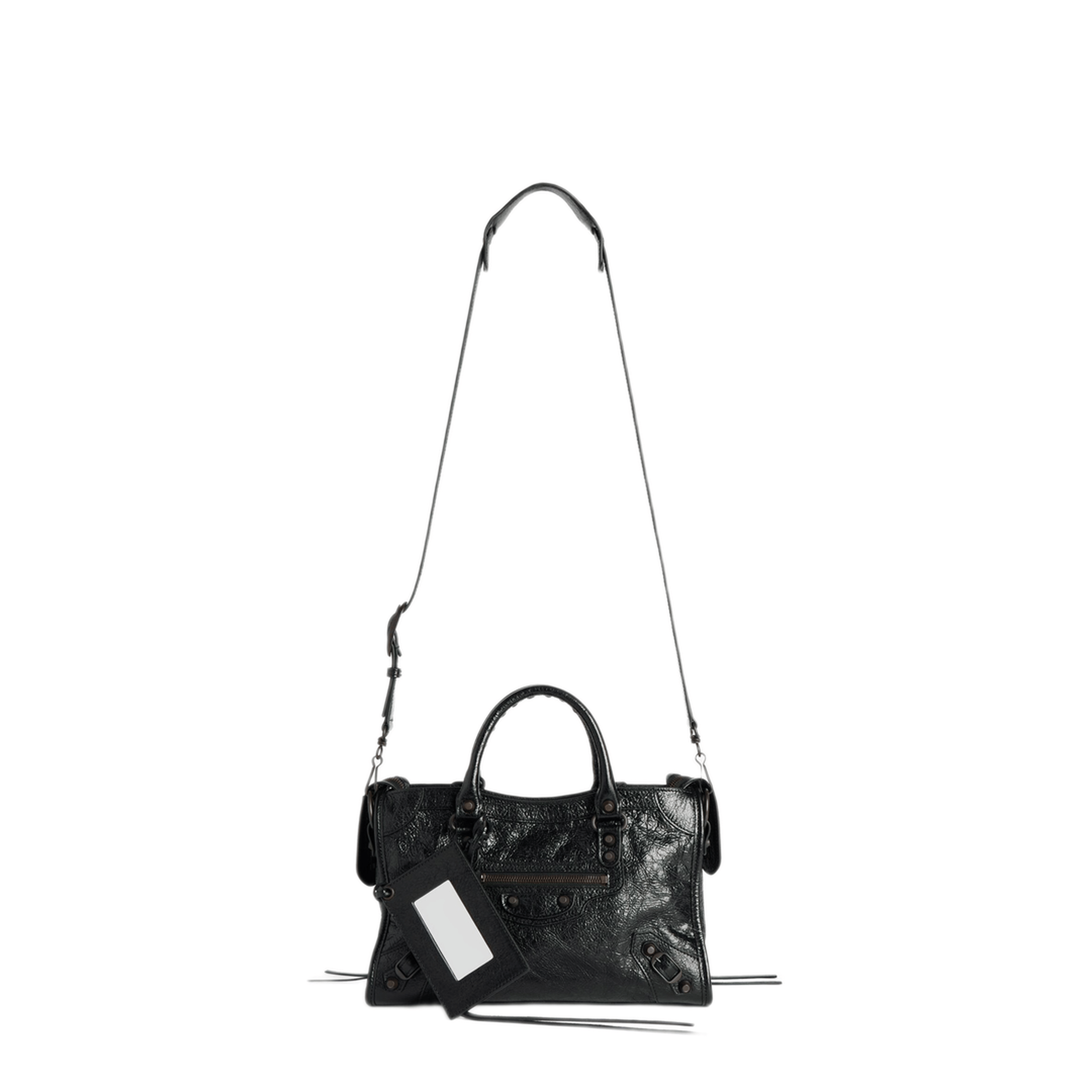 Balenciaga Le City Small Arena Lambskin Crossbody - Black