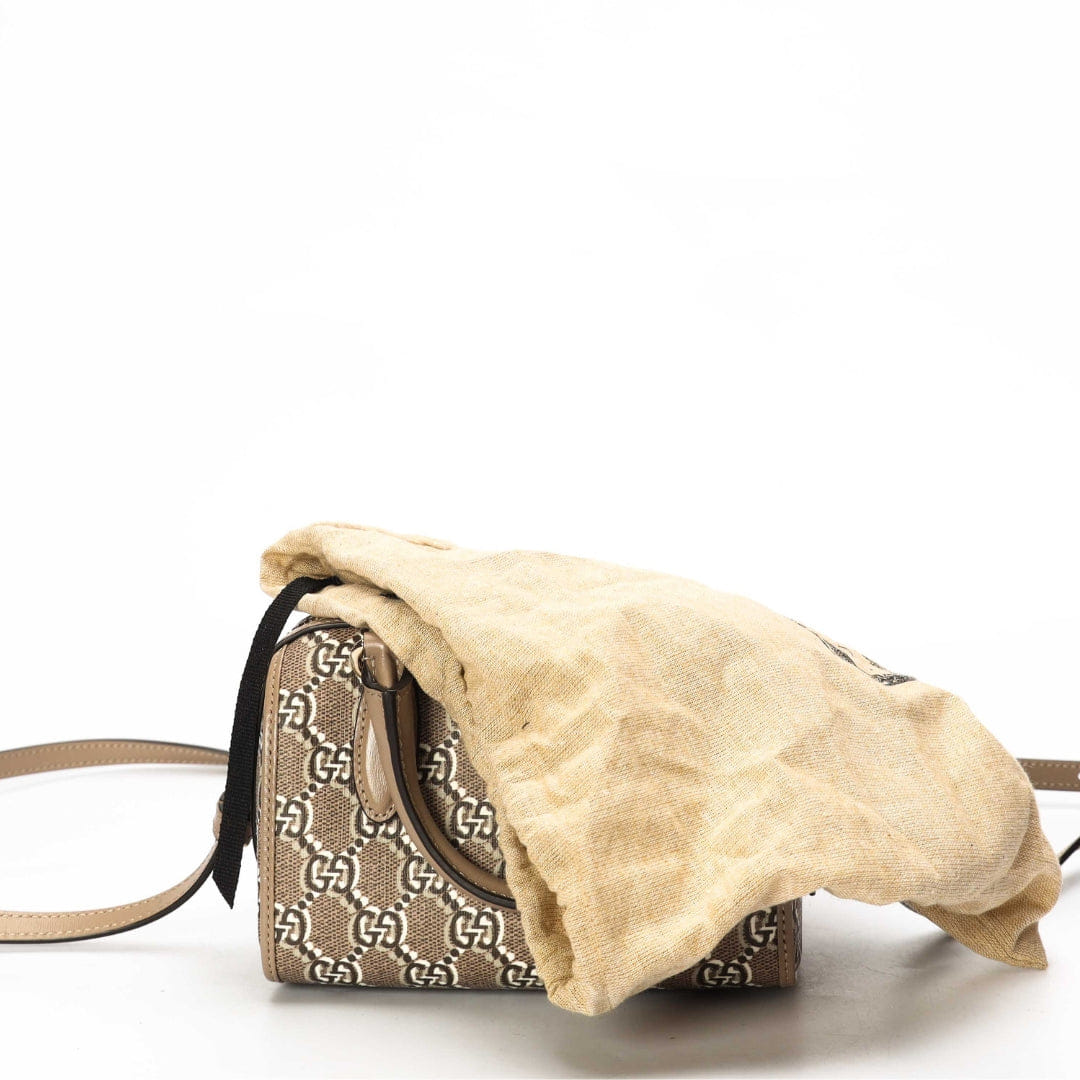 Gucci GG Shadow Monogram Canvas Ophidia Bowler Bag