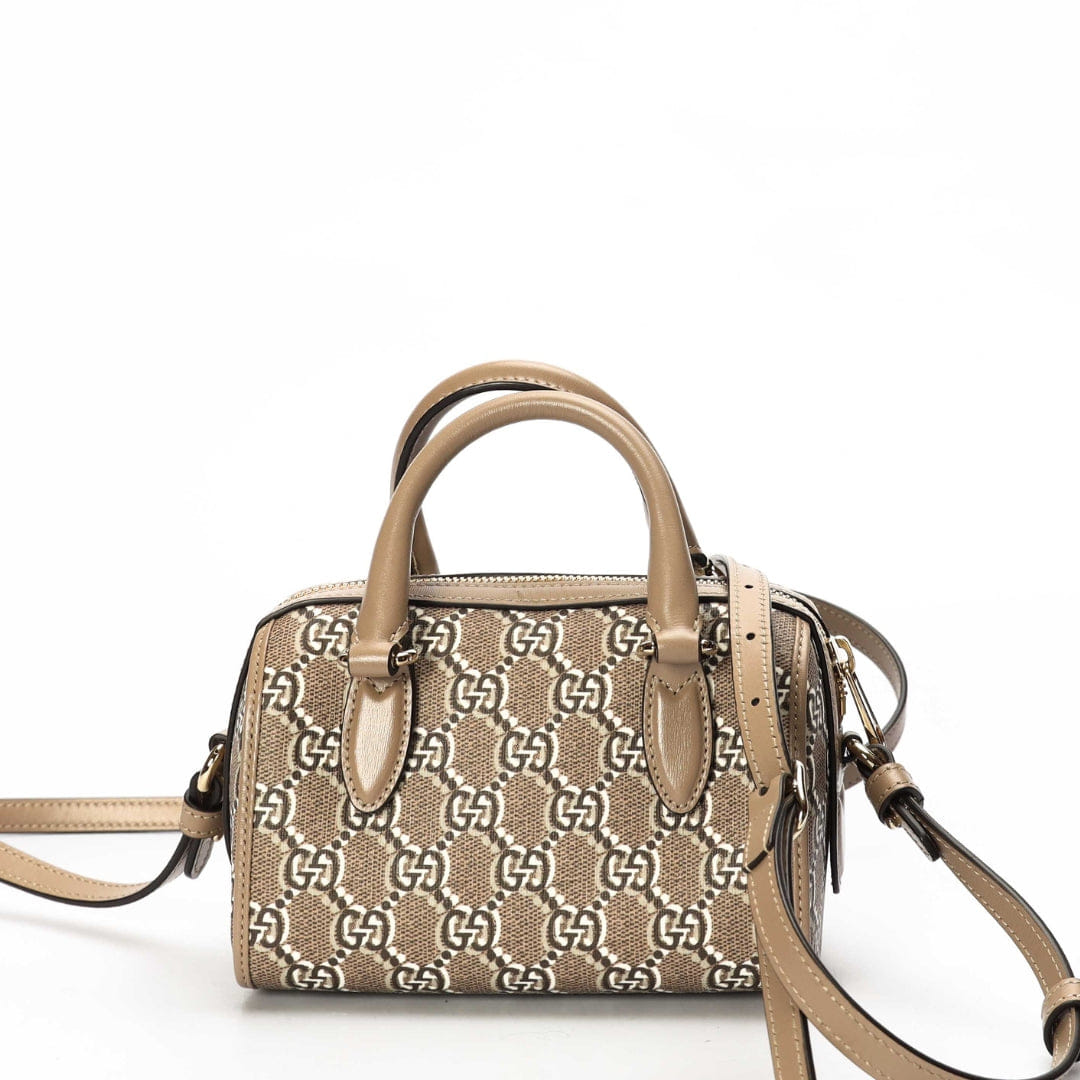 Gucci GG Shadow Monogram Canvas Ophidia Bowler Bag