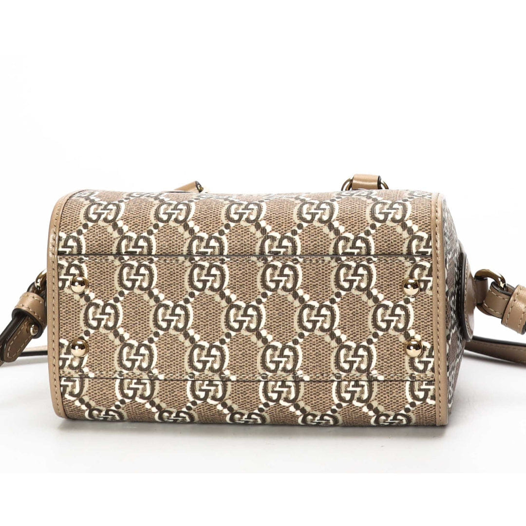 Gucci GG Shadow Monogram Canvas Ophidia Bowler Bag