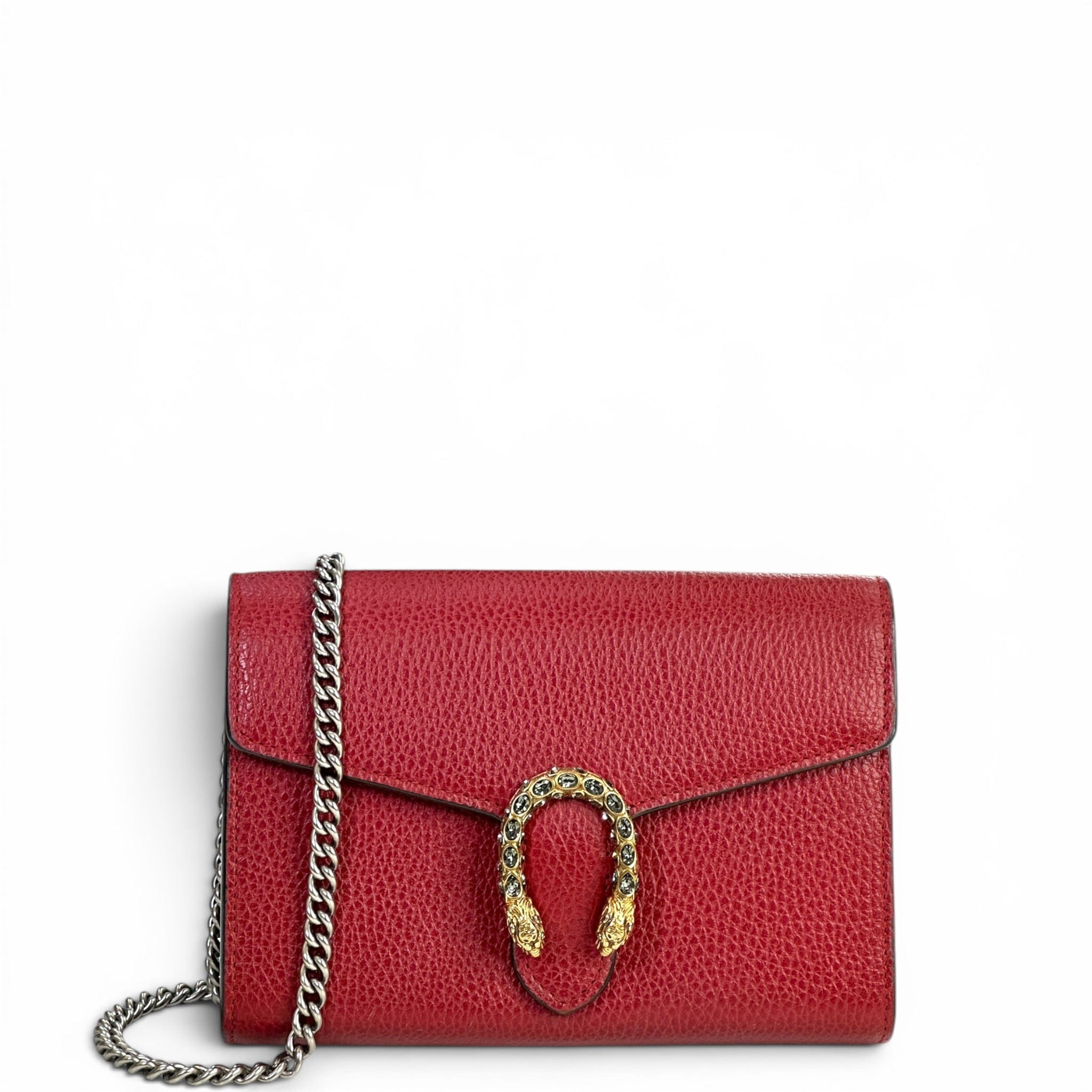 Gucci Dionysus Wallet on Chain Red Leather