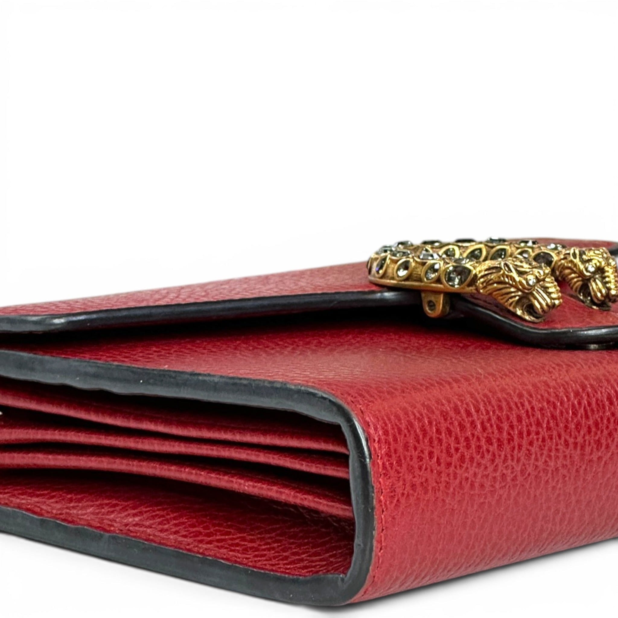 Gucci Dionysus Wallet on Chain Red Leather