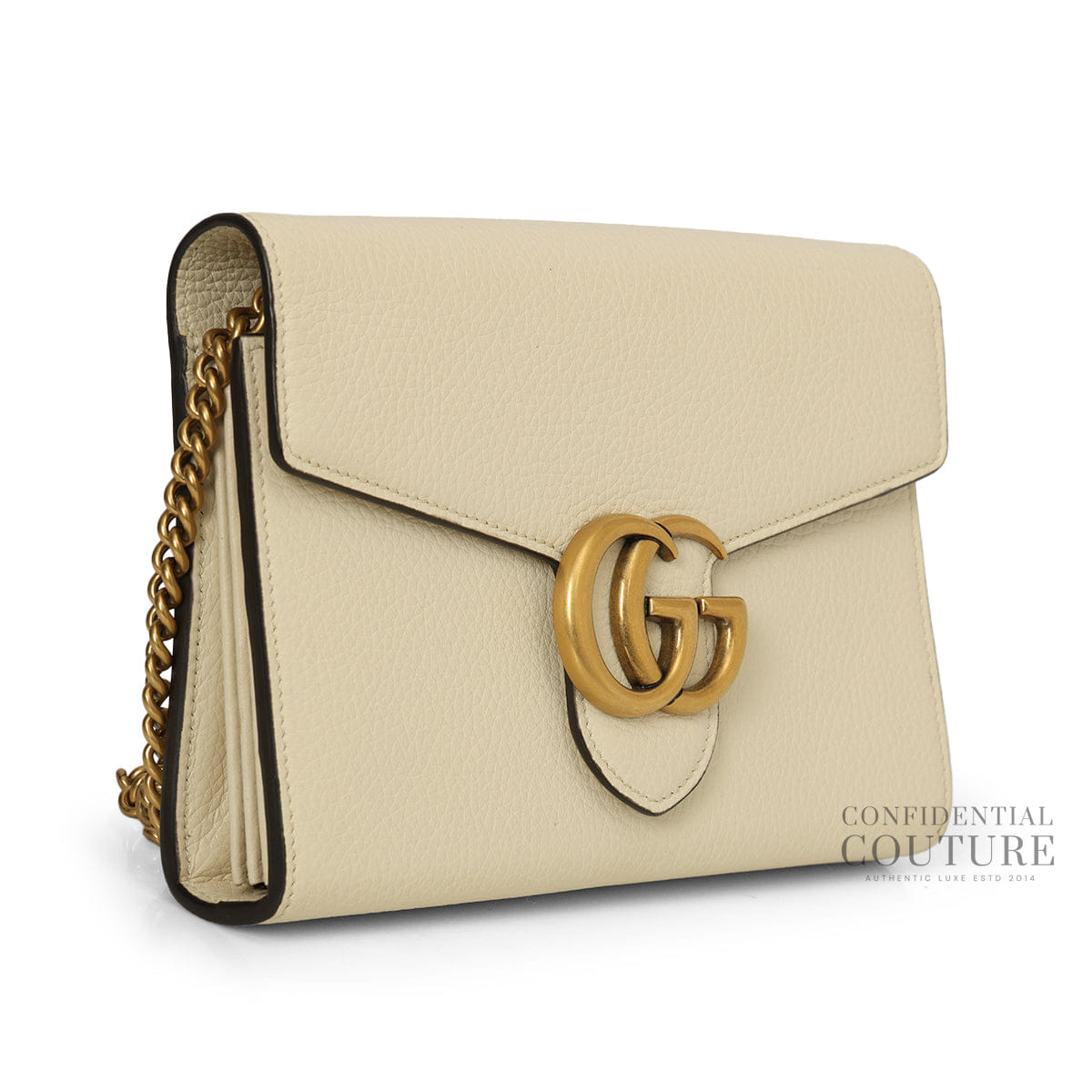 Gucci Ivory GG Marmont Mini Chain Bag