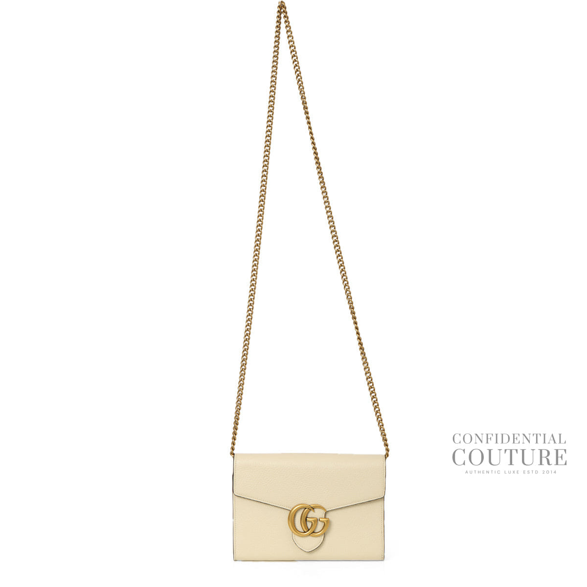 Gucci Ivory GG Marmont Mini Chain Bag