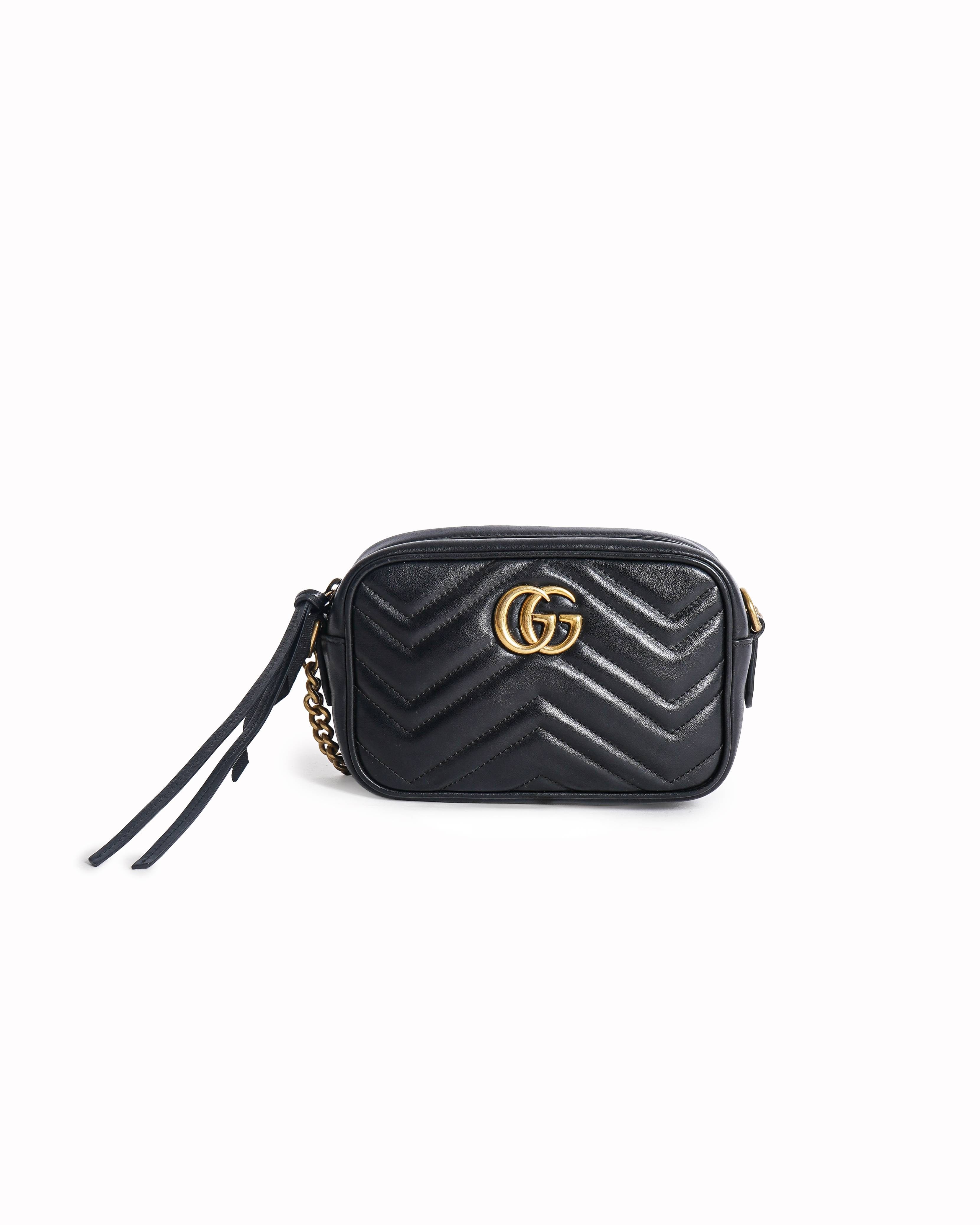 Gucci GG Marmont Small Camera Bag In Black